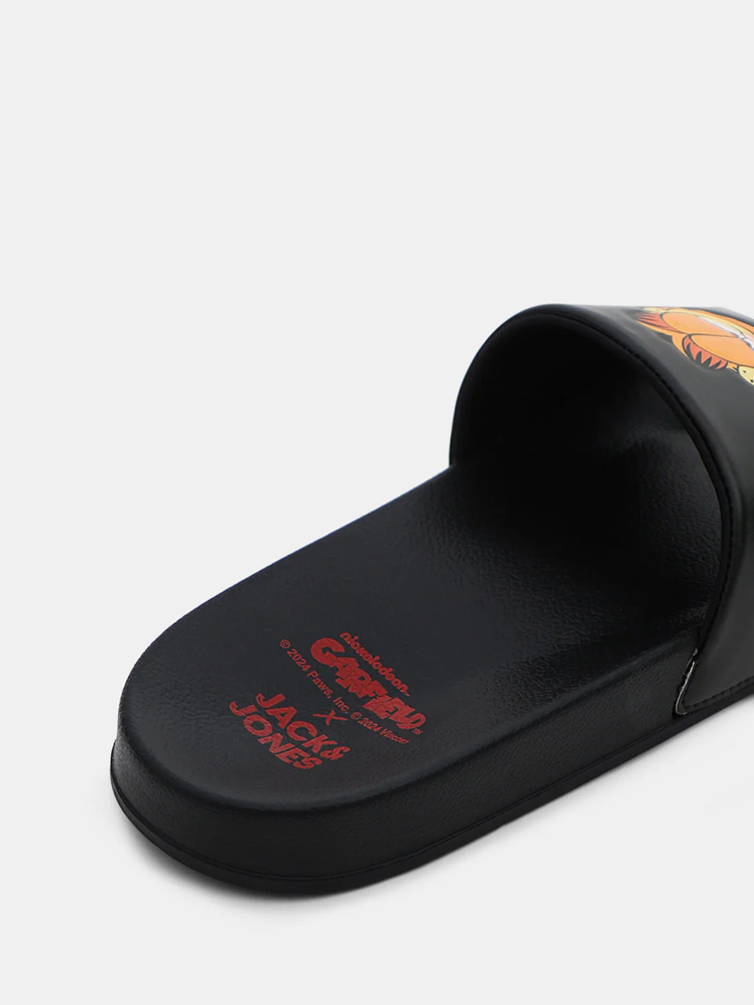 JACK&JONES X GARFIELD Black Printed Pool Sliders - Image 8
