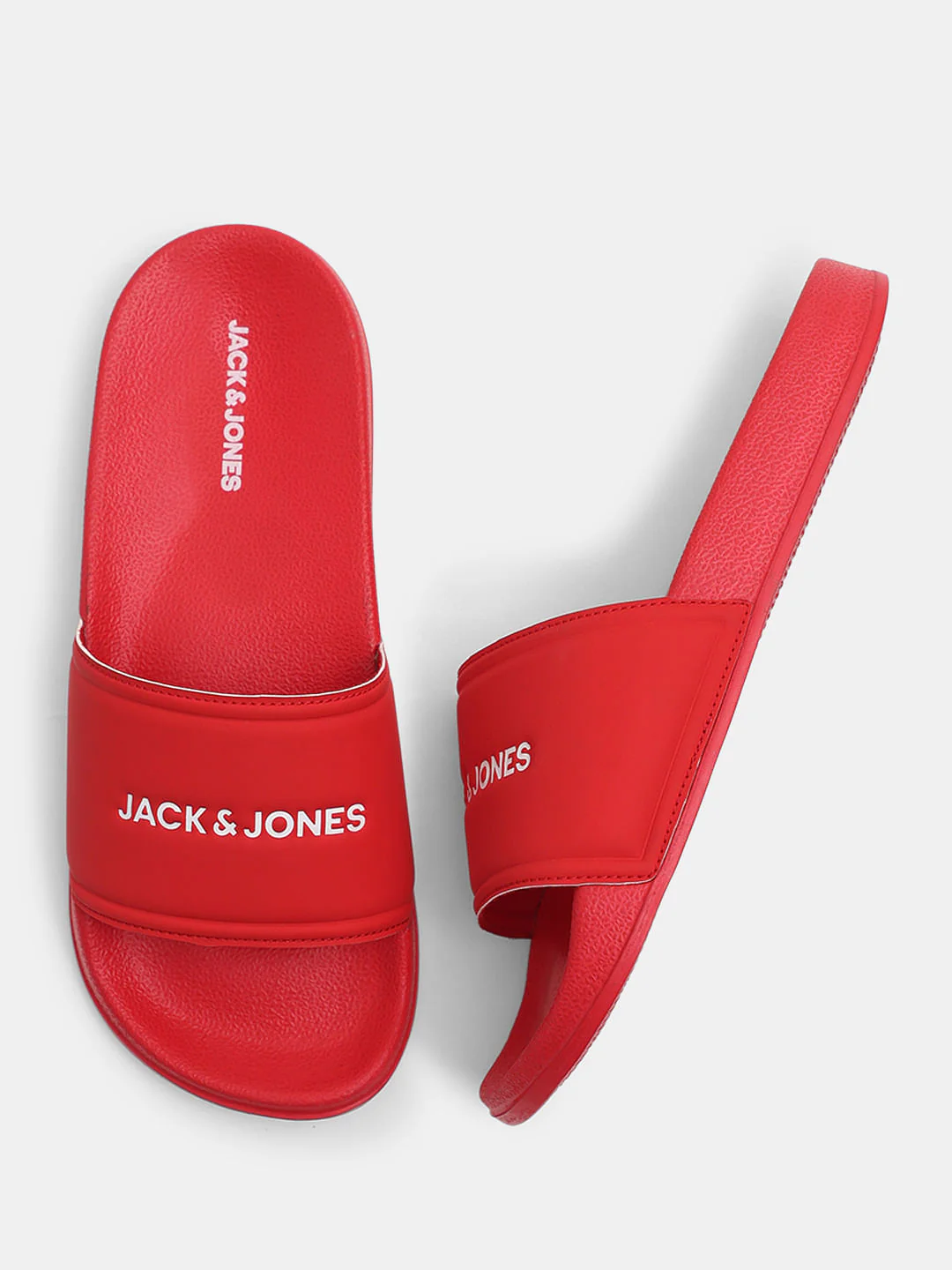 Red Logo Print Pool Sliders - Image 3