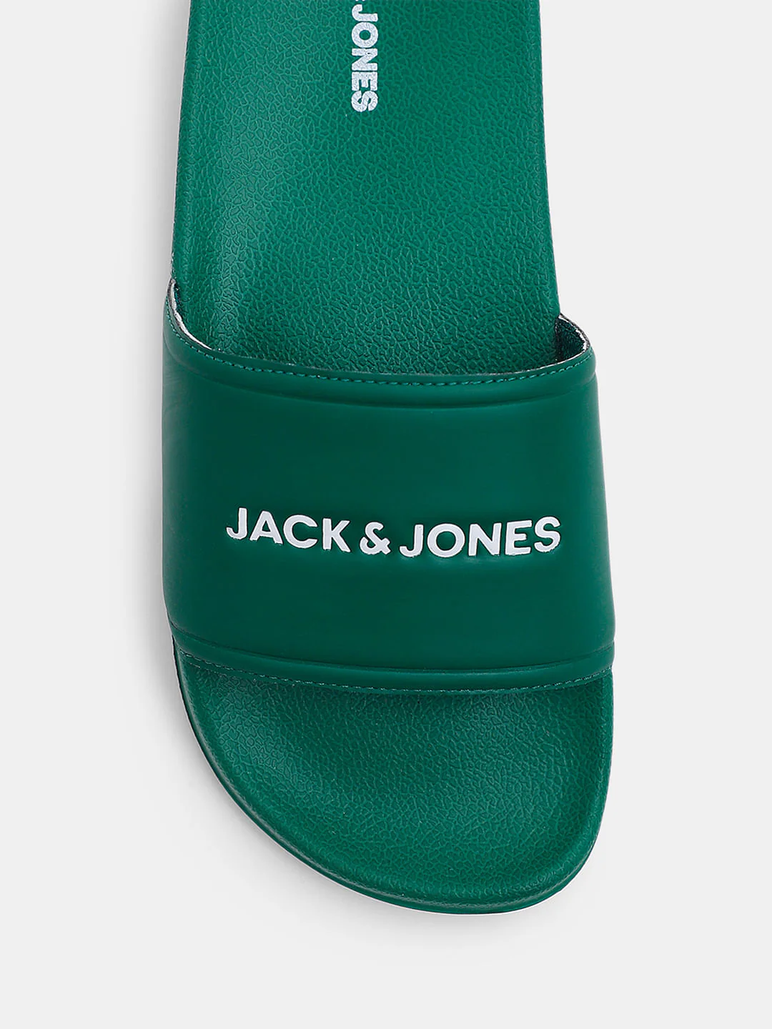 Green Small Logo Print Pool Sliders - Image 7