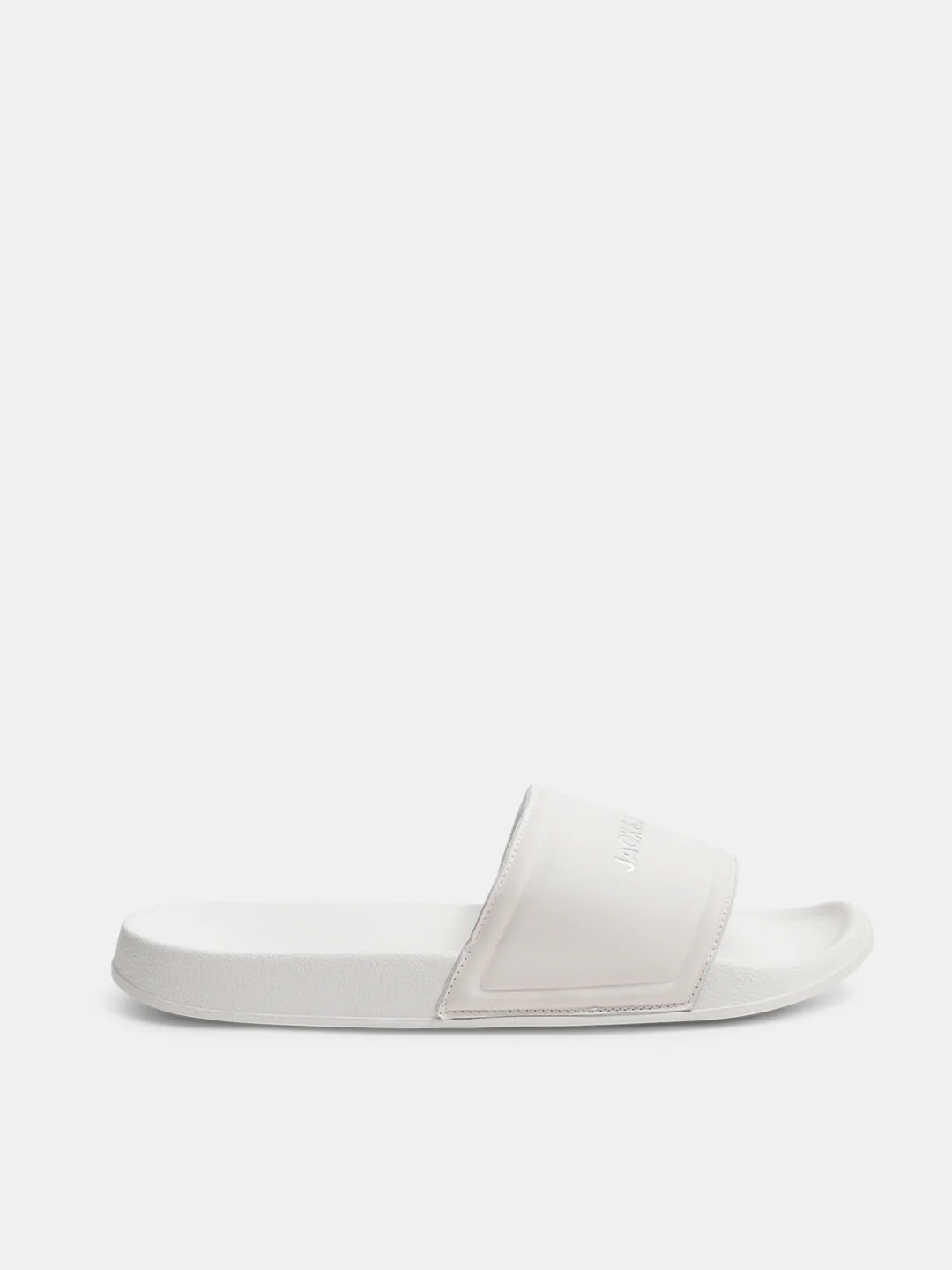 White Small Logo Text Pool Sliders - Image 2
