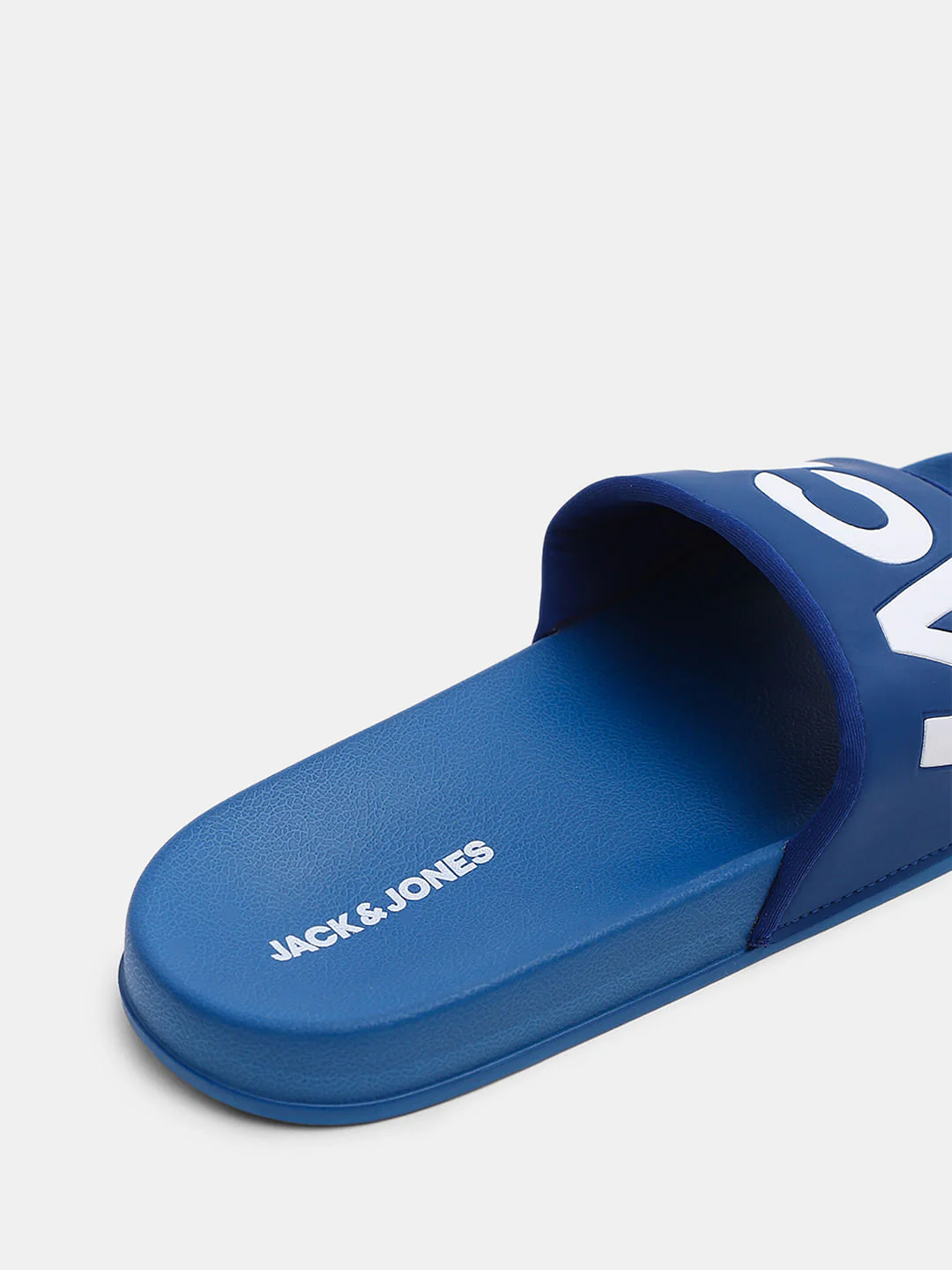 Blue Big Logo Print Pool Sliders - Image 8