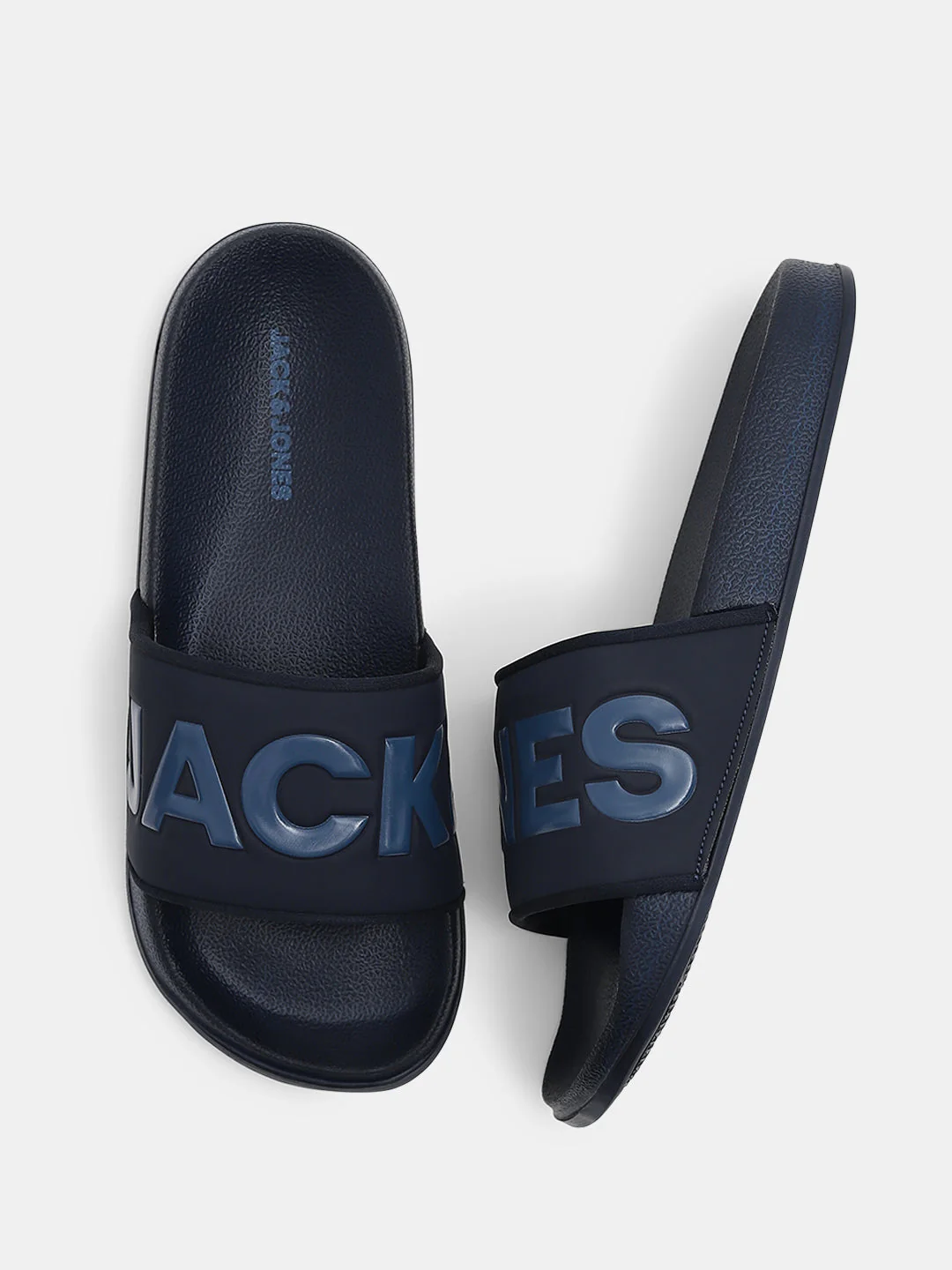 Navy Blue Big Logo Pool Sliders - Image 3