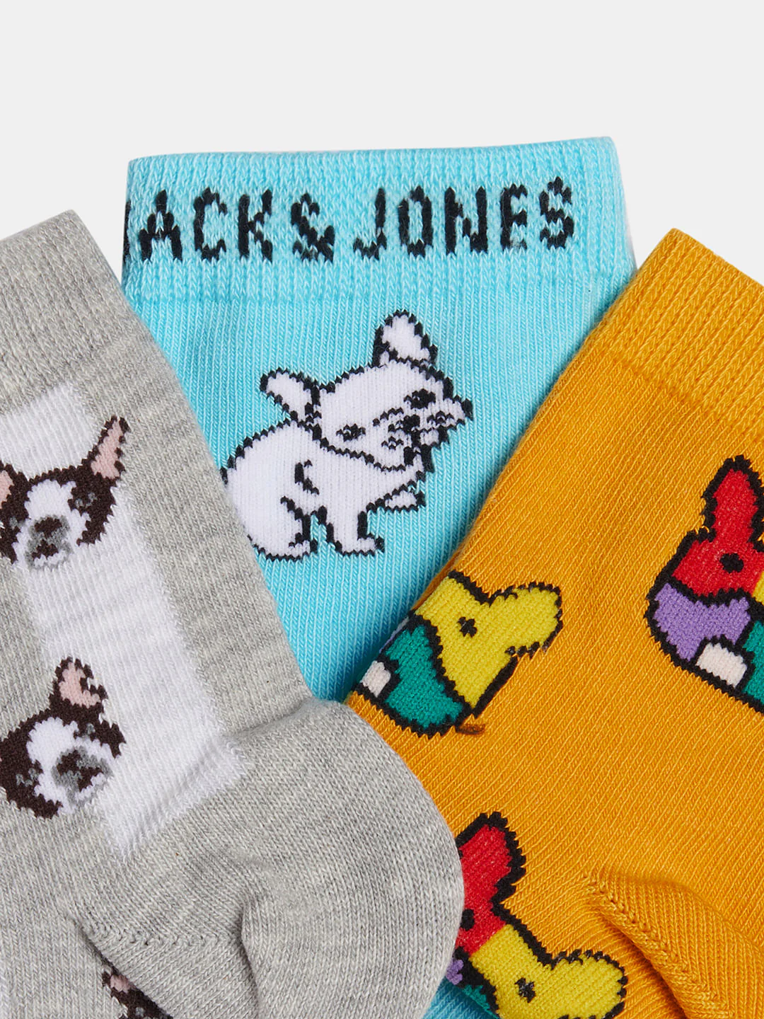 Boys Pack Of 3 Jacquard Printed Socks - Image 6