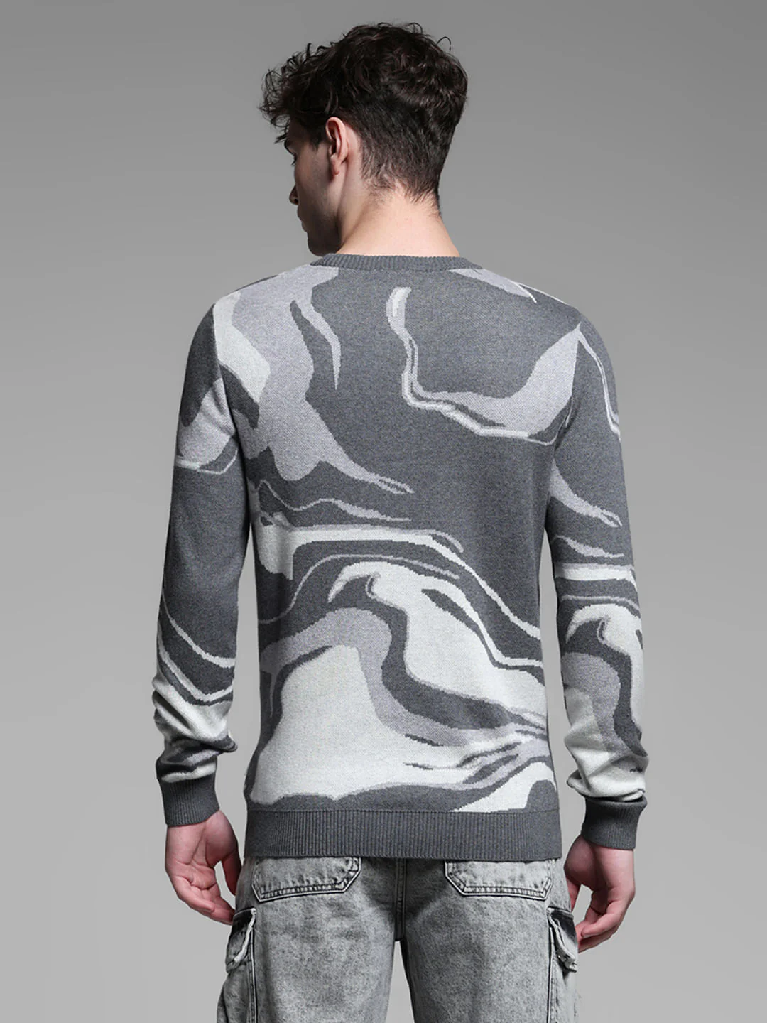 GREY JACQAURD PULLOVER - Image 4