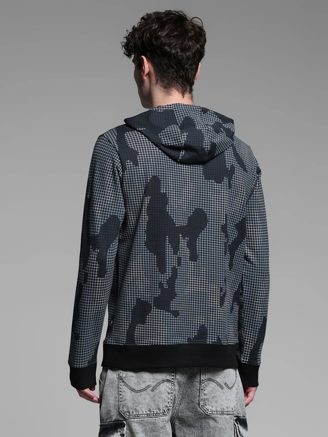 GREY HOODED SWEATSHIRT - Image 4