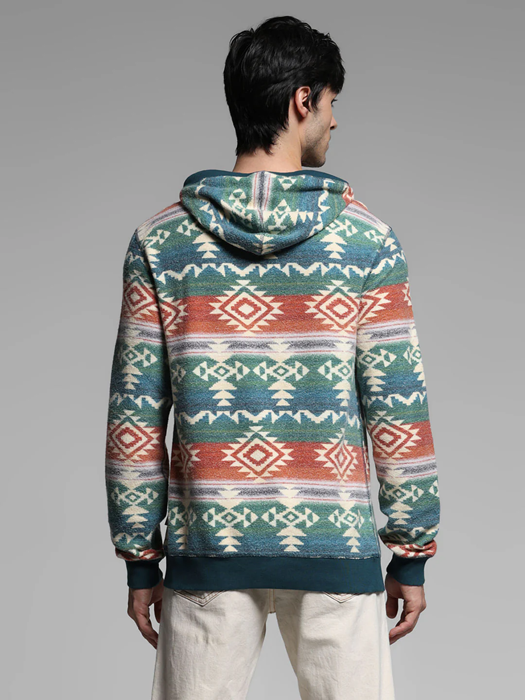 Green Printed Hooded Sweatshirt - Image 4