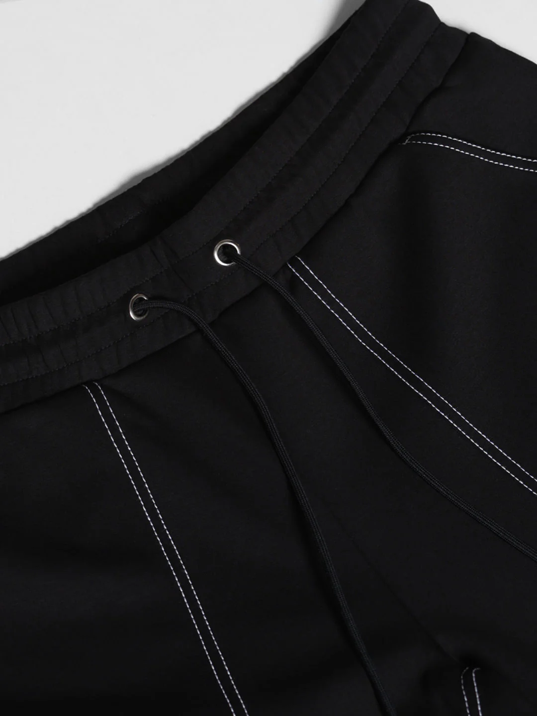 Black Contrast Stitch Co-ord Set Sweatpants - Image 5