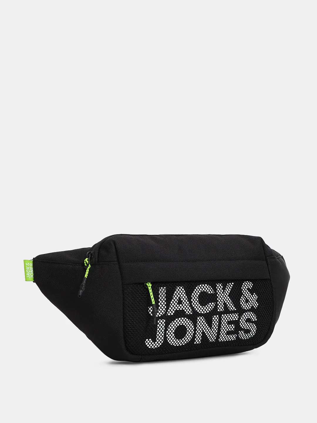 Black Mesh Logo Print Bumbag - Image 2
