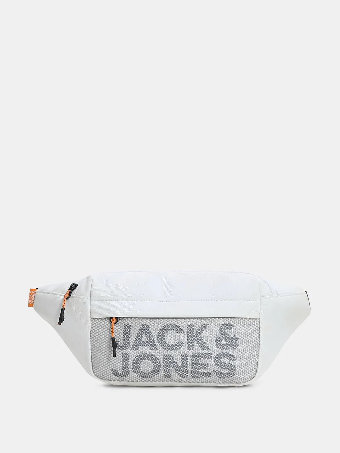 White Mesh Logo Print Bumbag