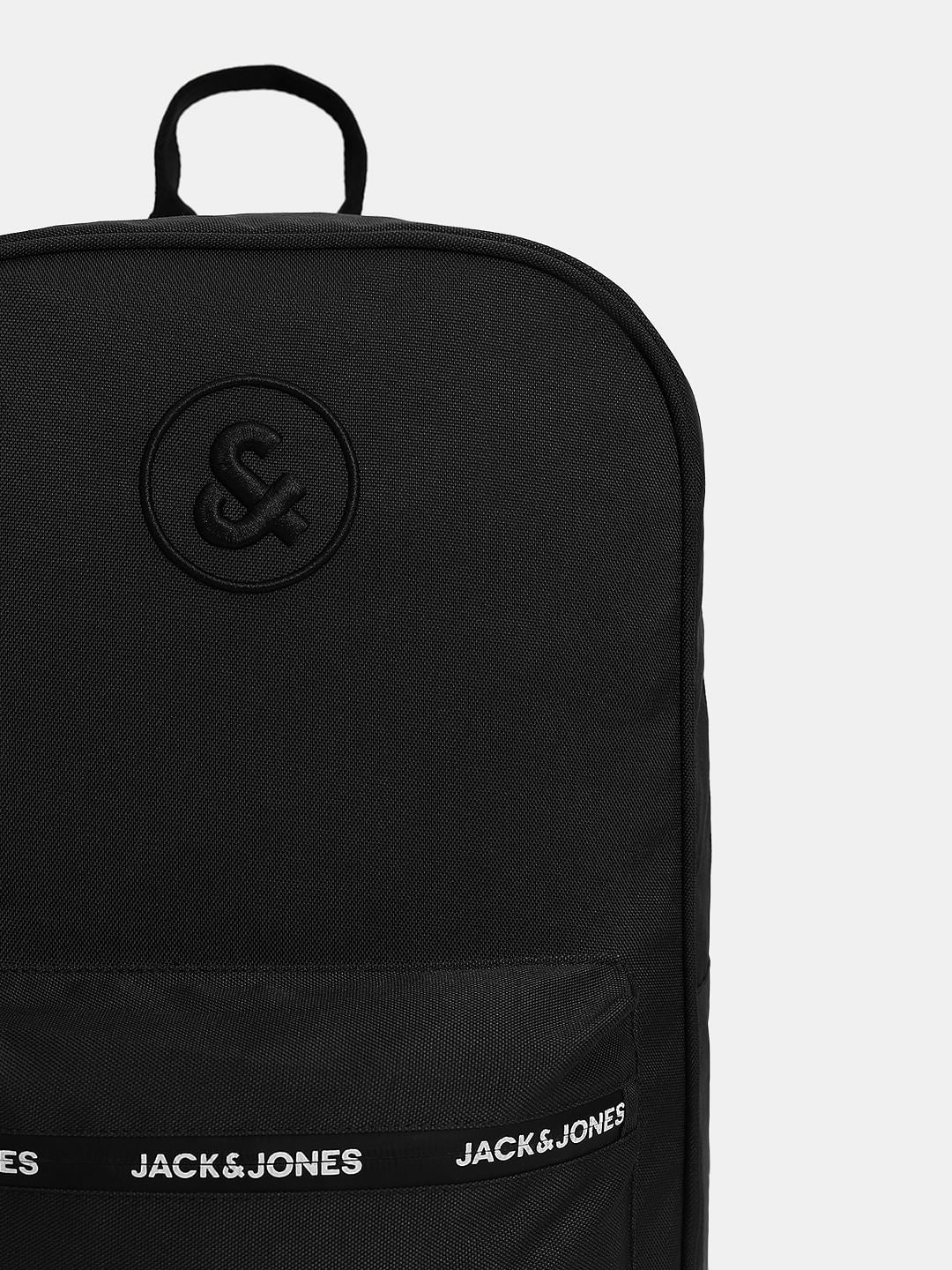 Black Logo Print Backpack - Image 5