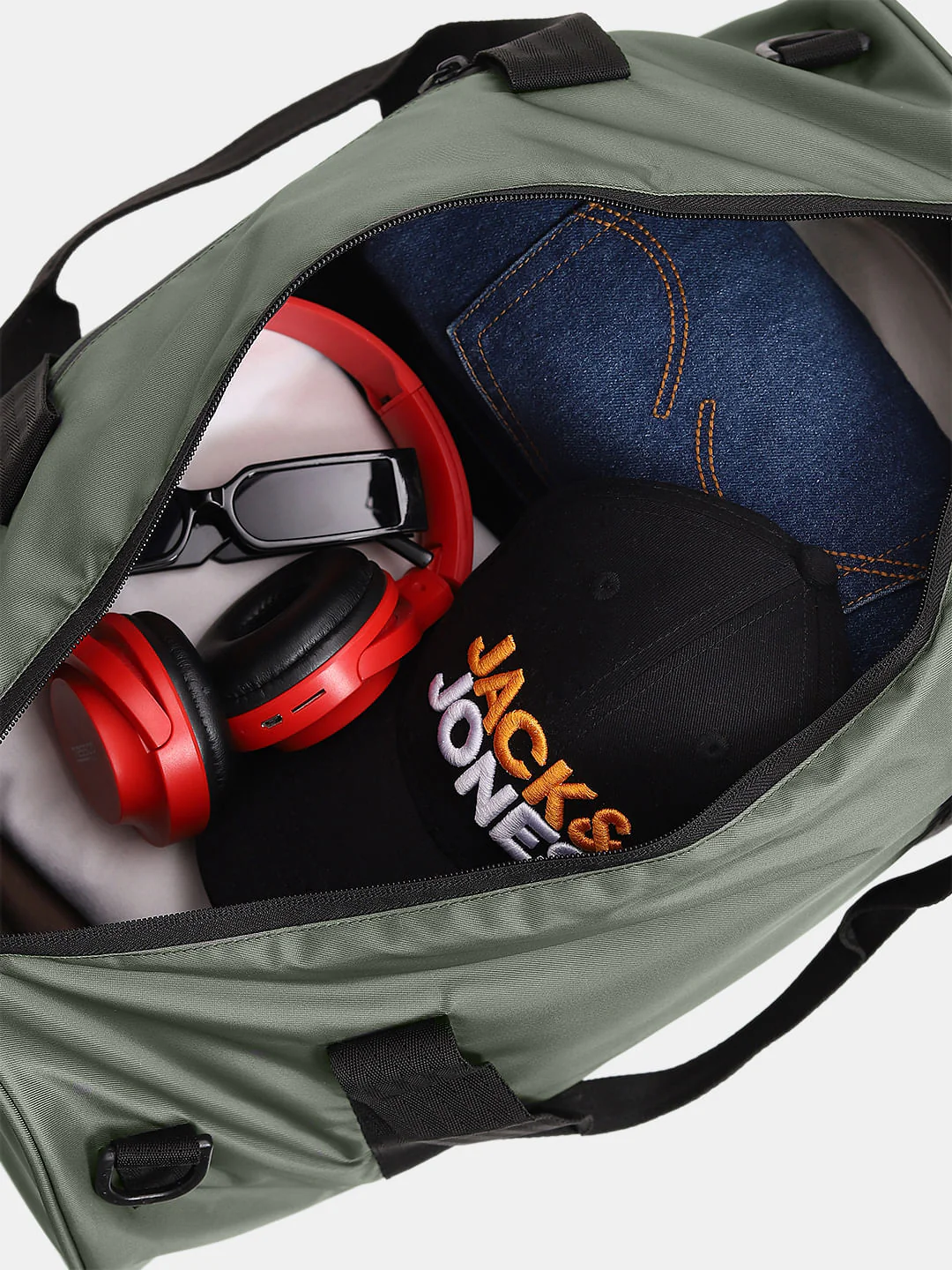 Dark Grey Polyester Duffle Bag - Image 5