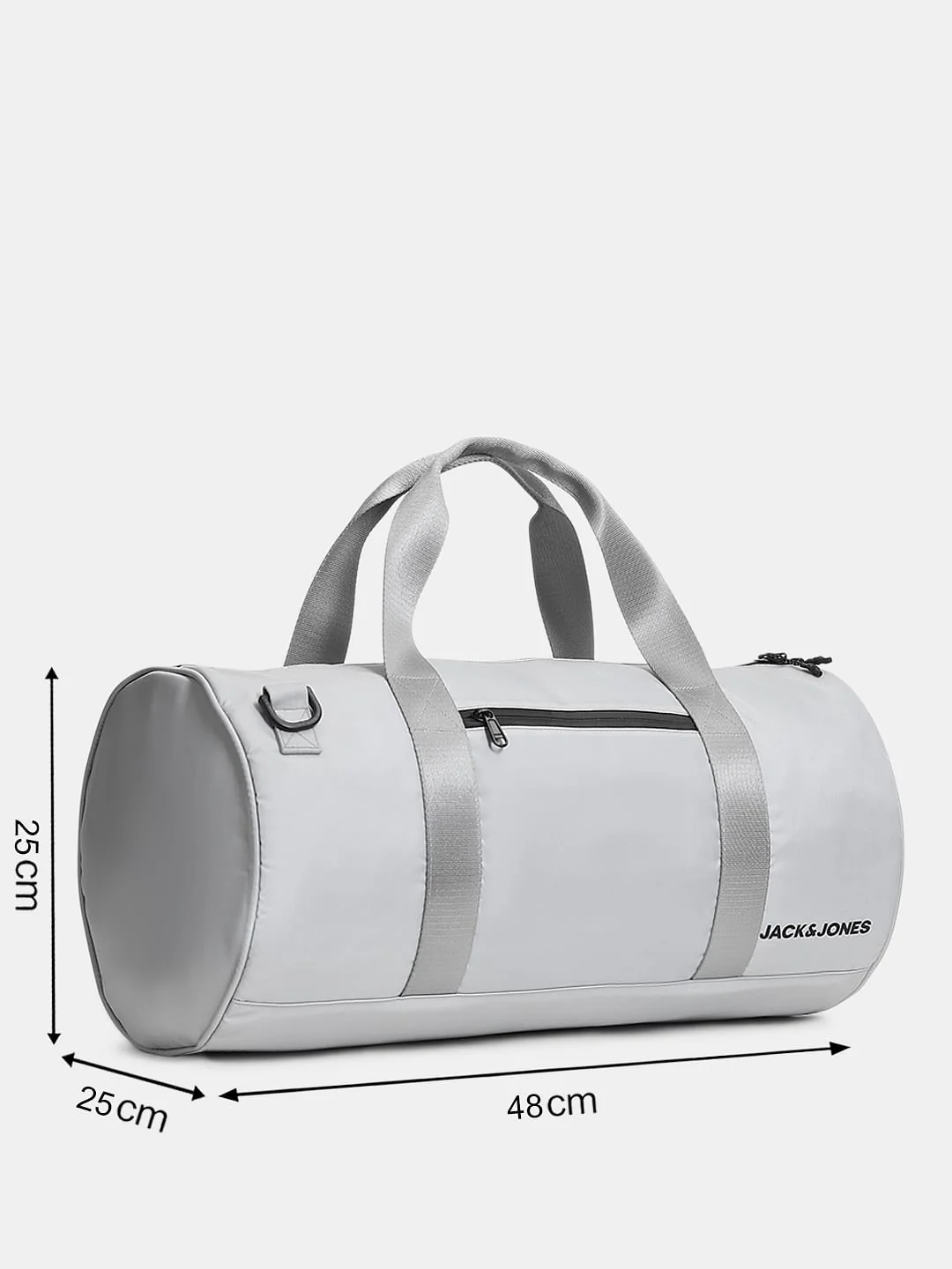 Light Grey Polyester Duffle Bag - Image 6