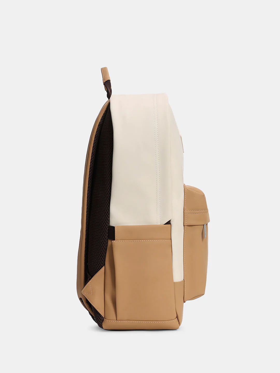 Beige Colourblocked Backpack - Image 3
