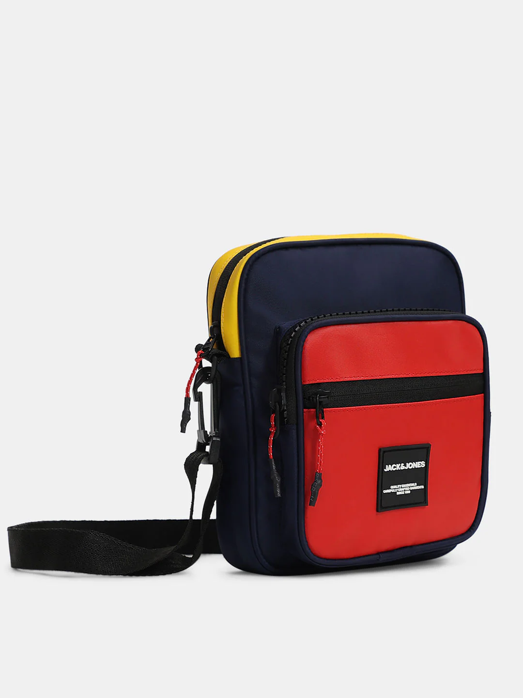 Bold Red Colourblocked Sling Bag - Image 2