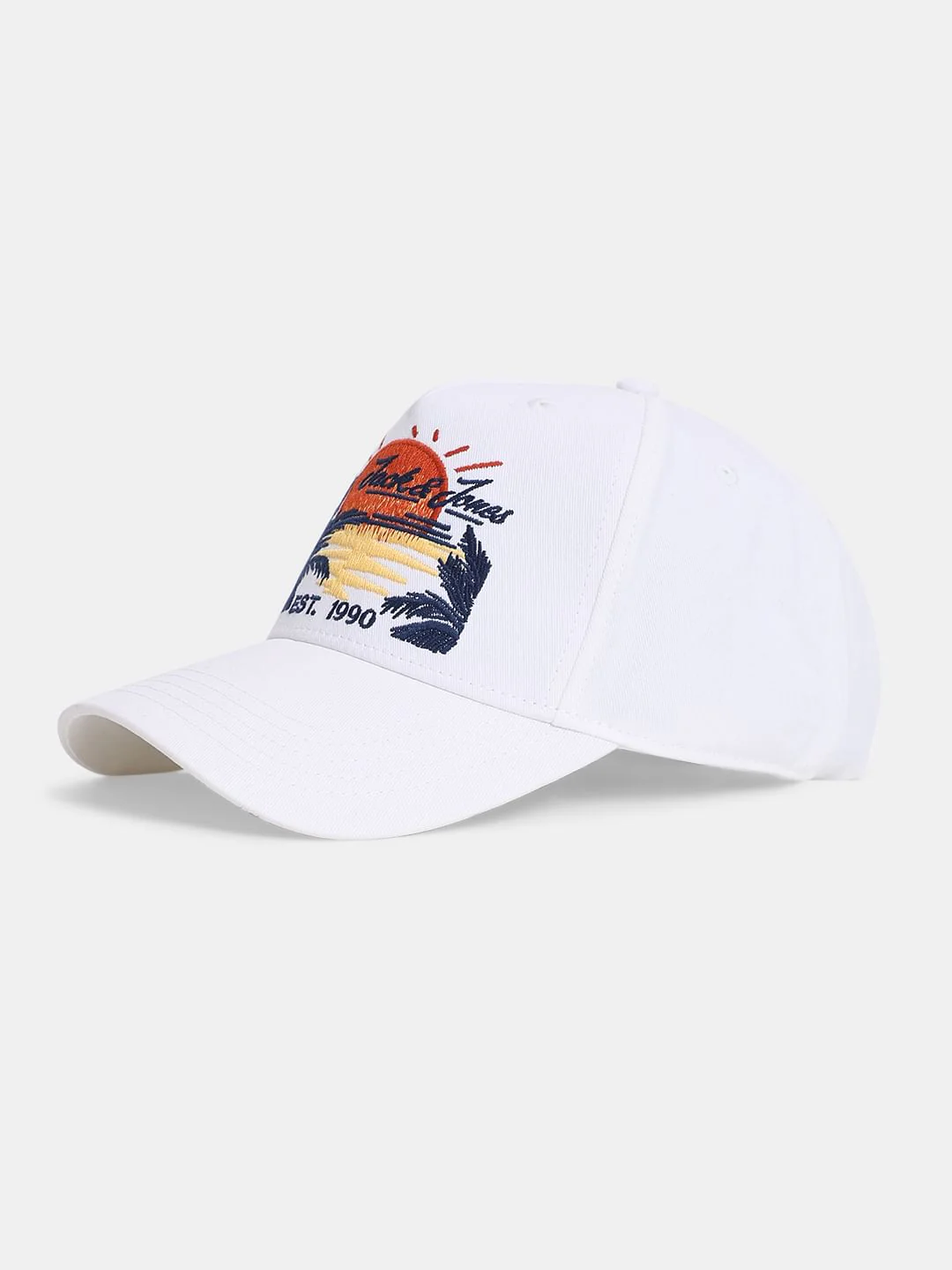 White Embroidered Baseball Cap - Image 2