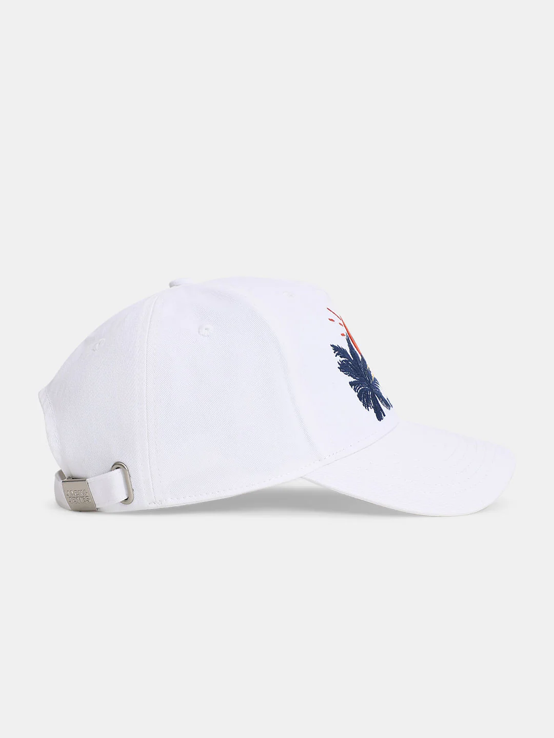 White Embroidered Baseball Cap - Image 3