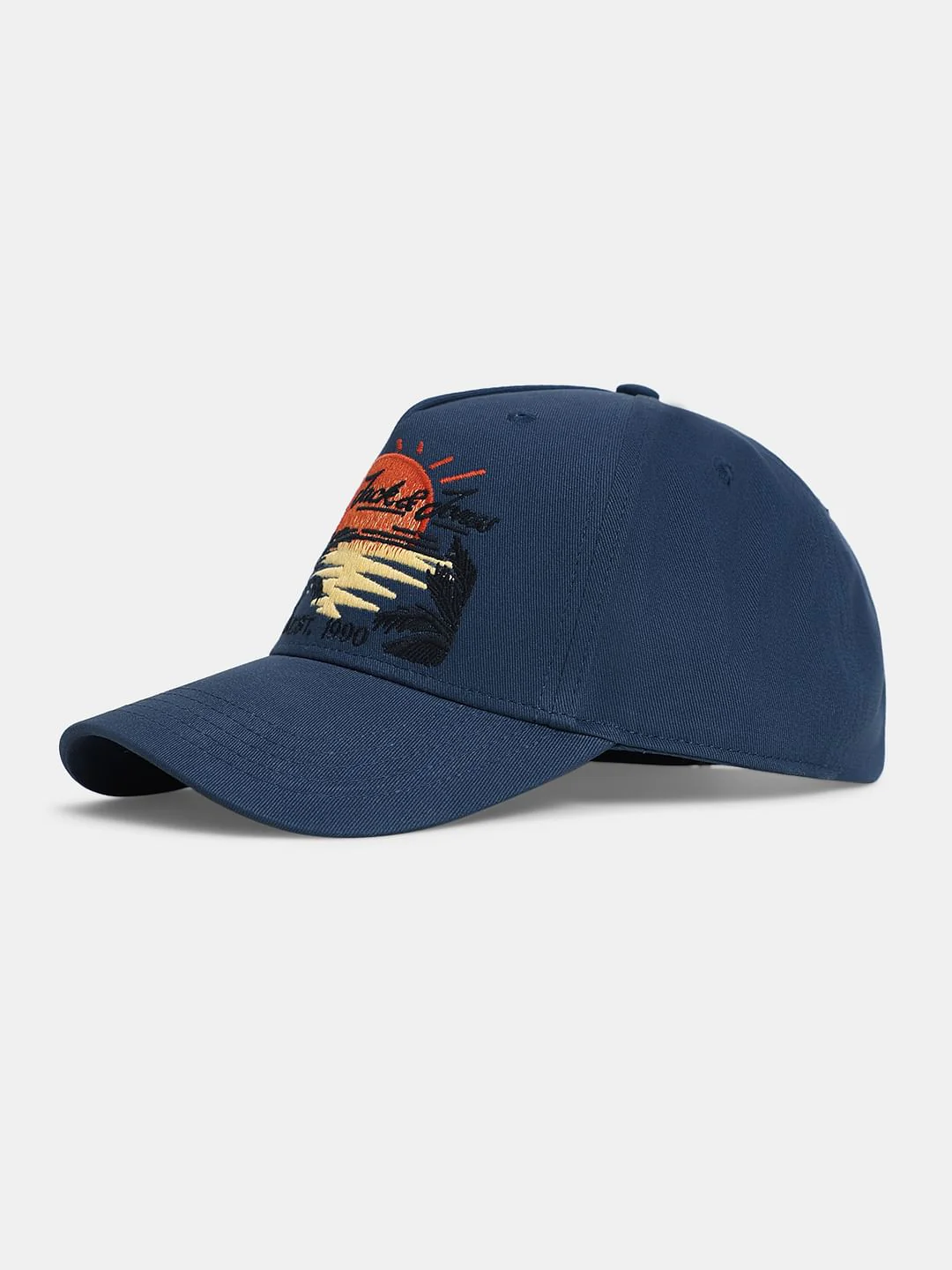 Dark Blue Embroidered Baseball Cap - Image 2