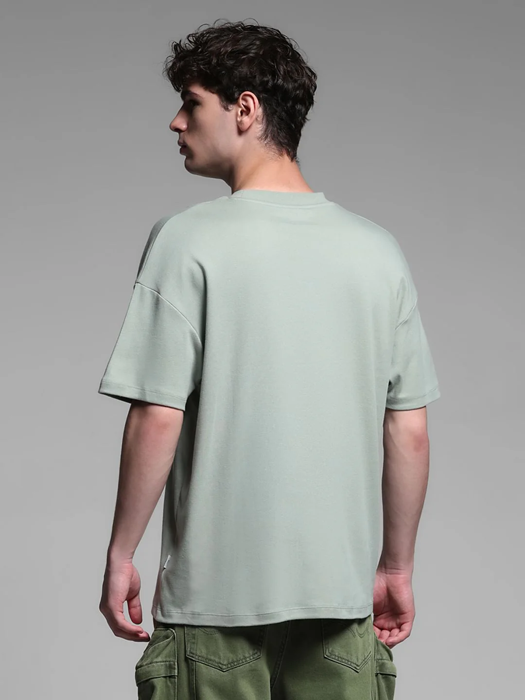 GREEN CREW NECK T-SHIRT - Image 4