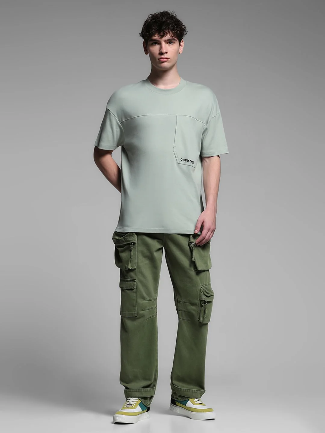 GREEN CREW NECK T-SHIRT - Image 6