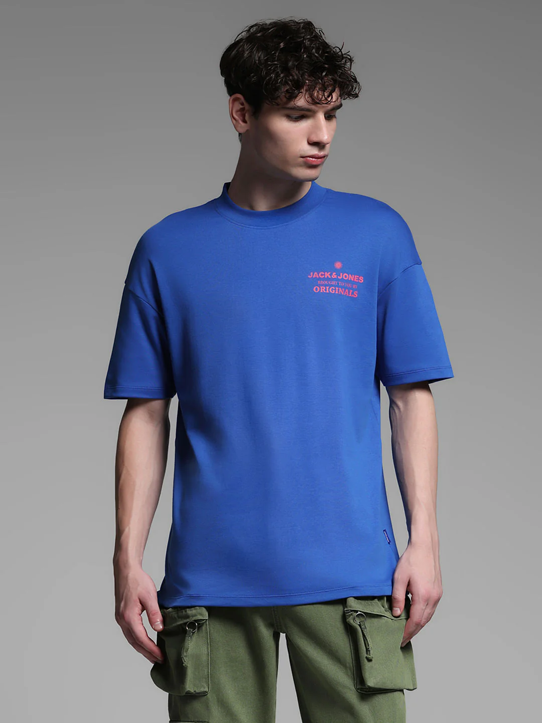 Blue Cotton Oversized T-shirt - Image 2