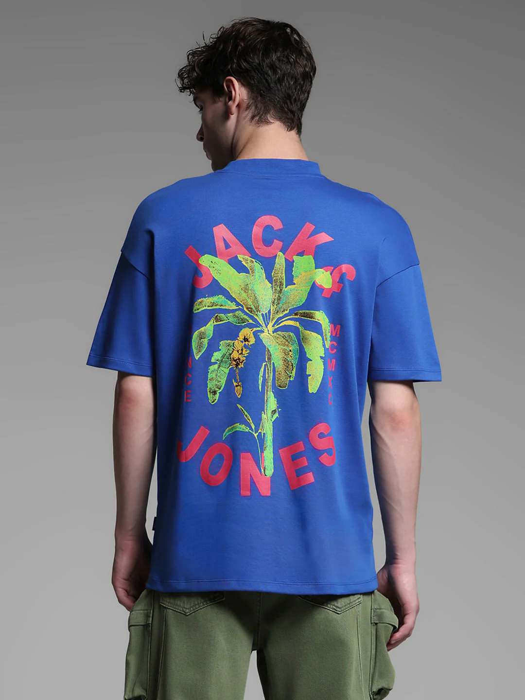 Blue Cotton Oversized T-shirt - Image 4