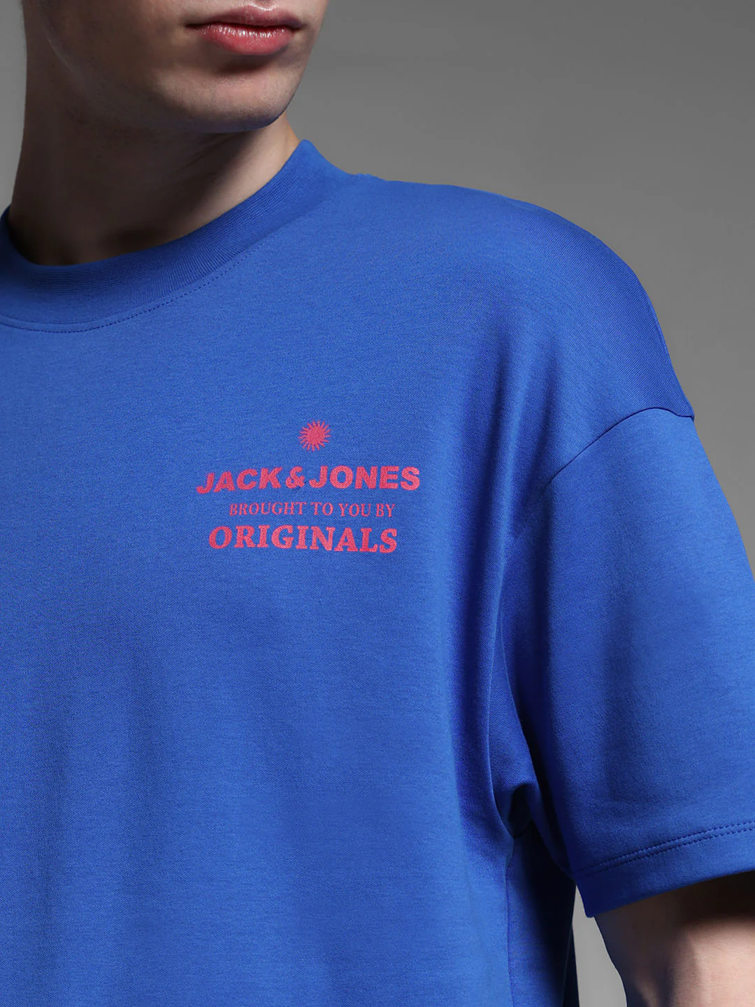 Blue Cotton Oversized T-shirt - Image 5