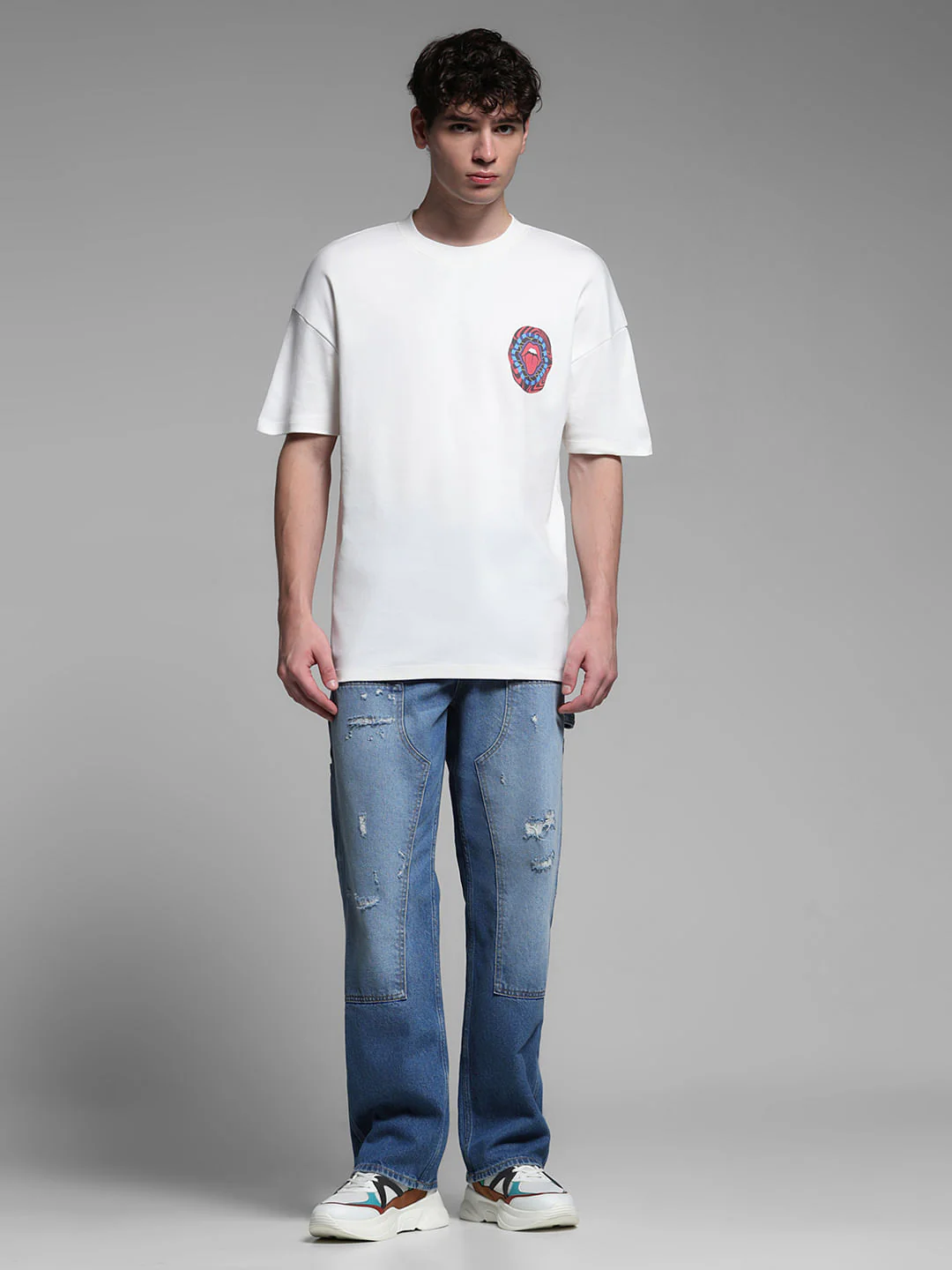 WHITE PRINTED T-SHIRT - Image 6