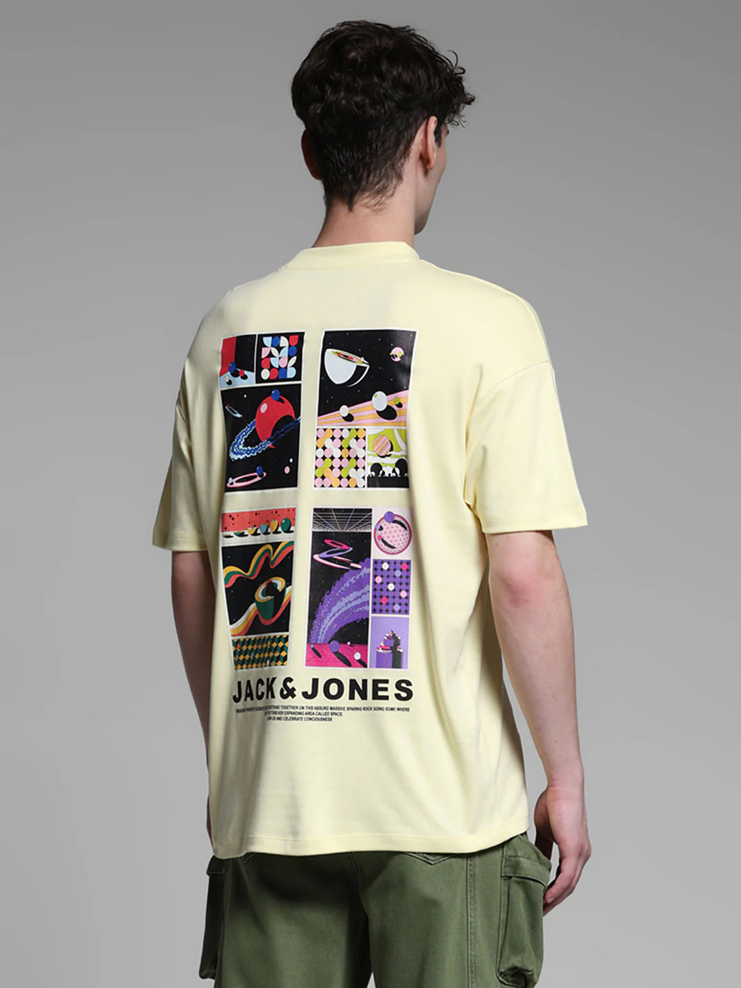 YELLOW LOGO PRINT OVERSIZE T-SHIRT - Image 4