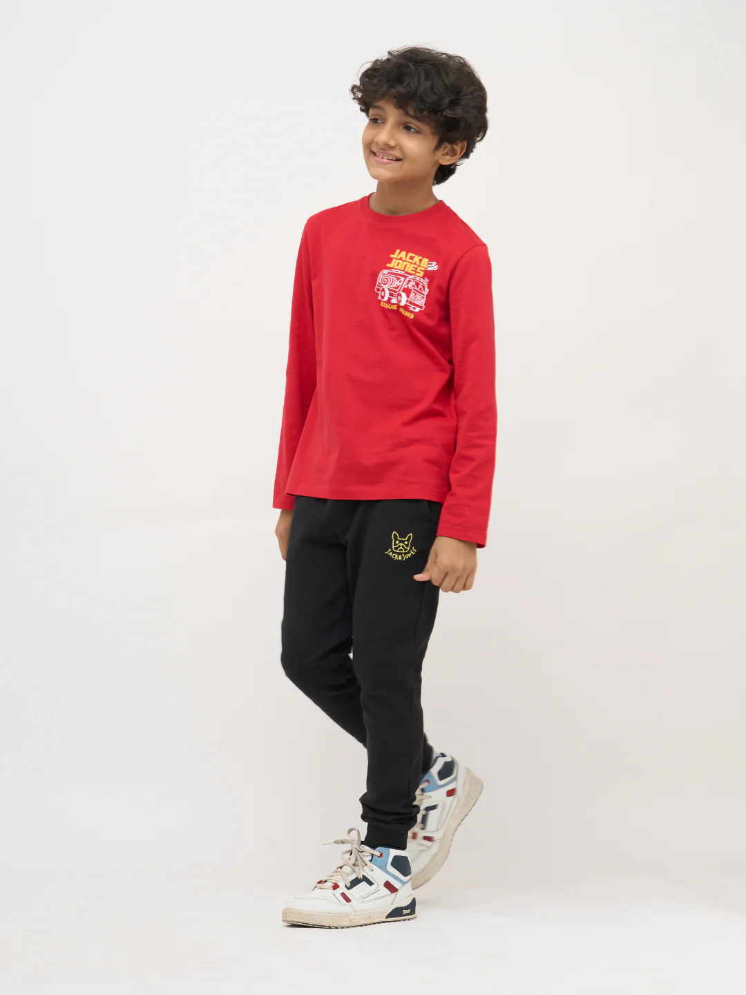 Boys Black Textured Sweatpants - Image 5