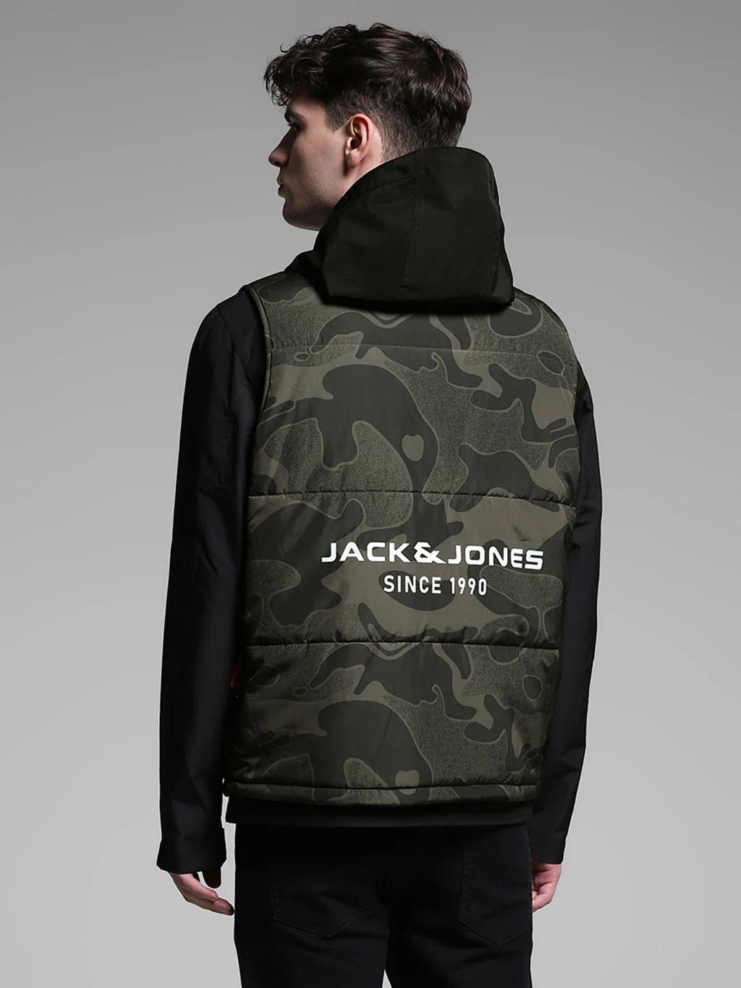Green Camo Print Hooded Jacket - Image 4