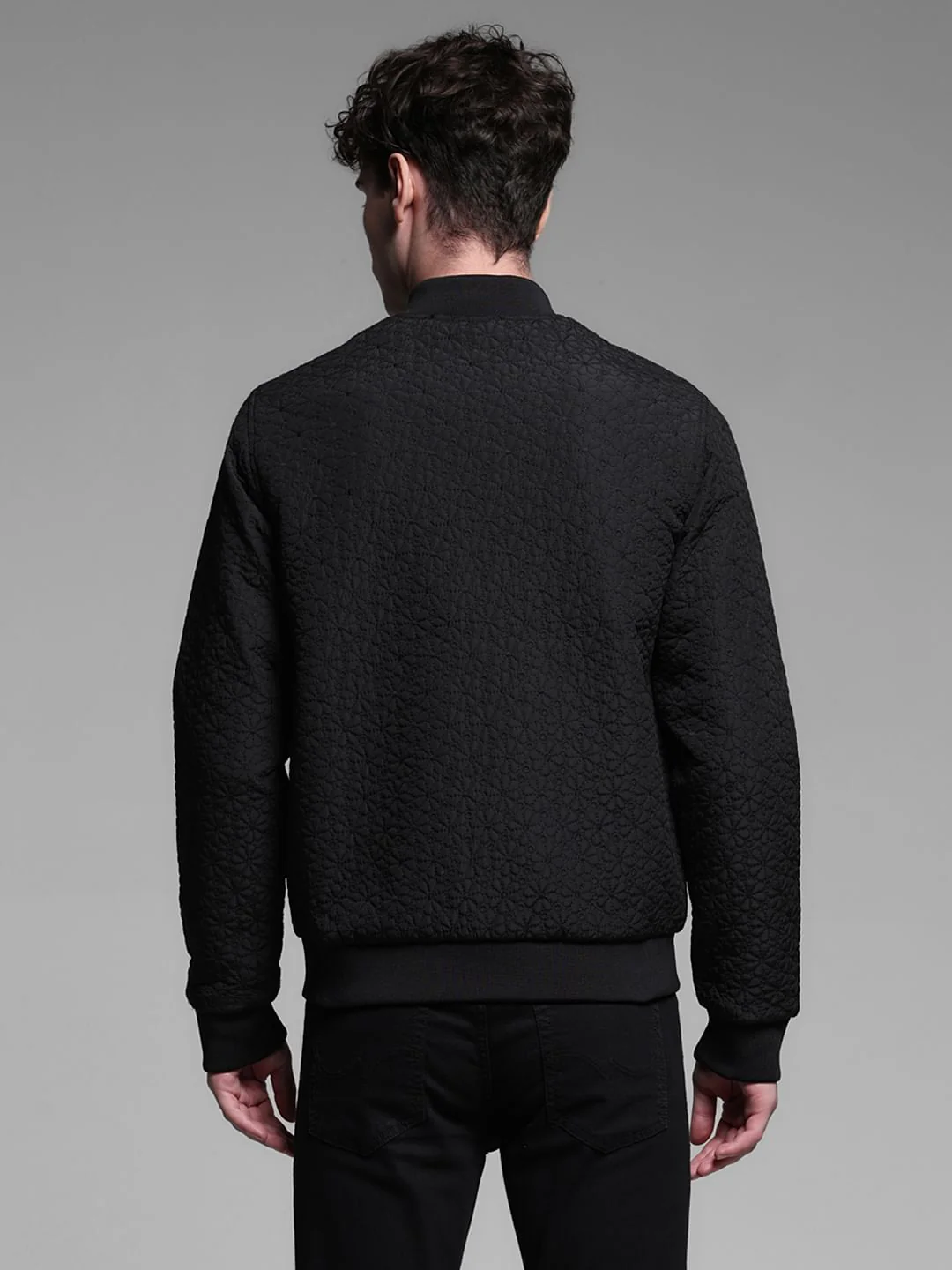 BLACK BOMBER JACKET - Image 4