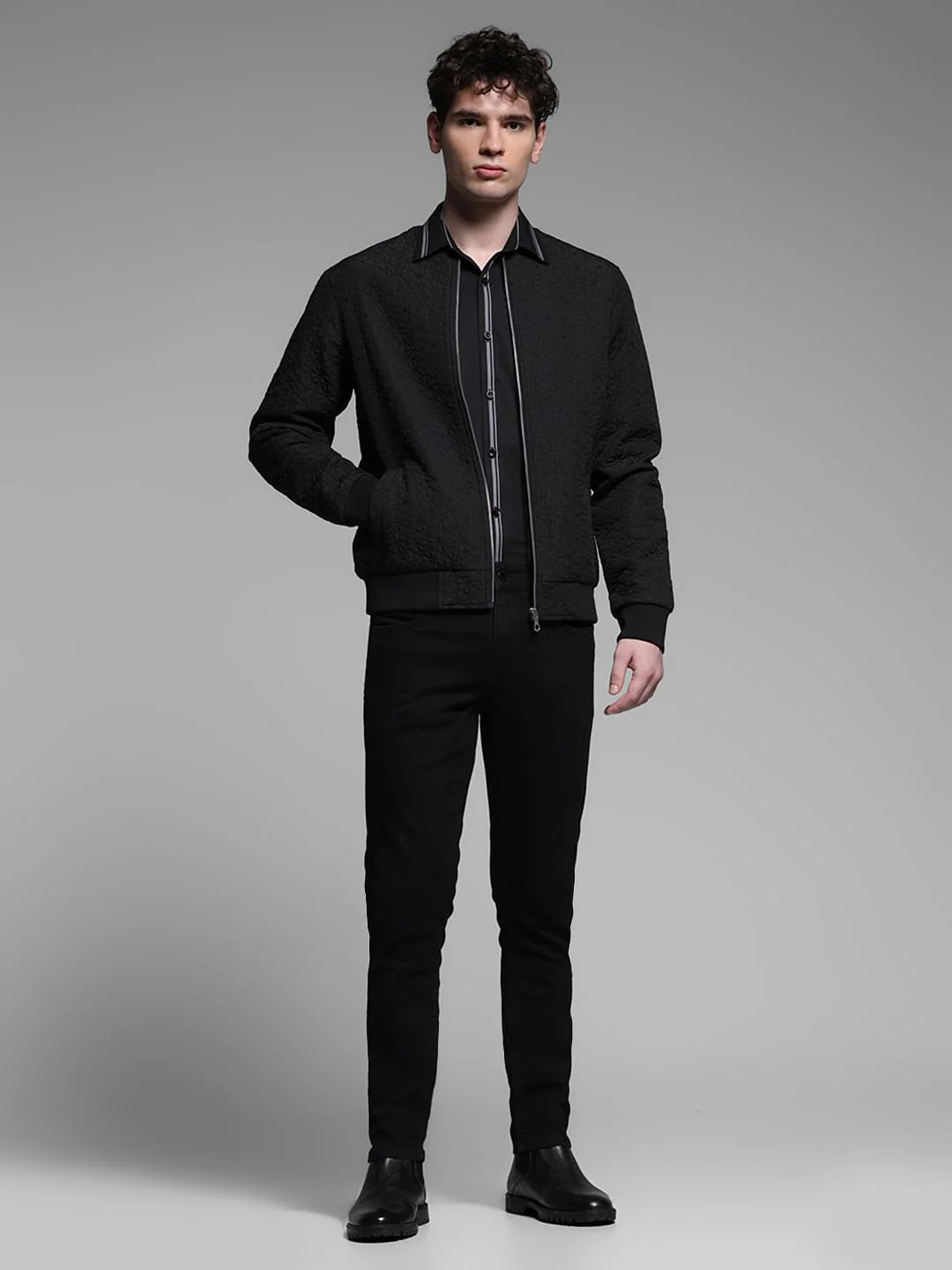 BLACK BOMBER JACKET - Image 6