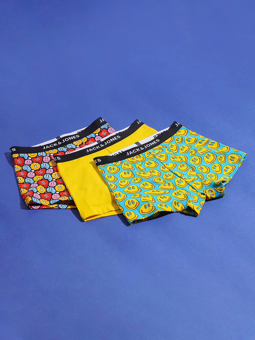 BOYS Pack Of 3 Smiley Print Trunks