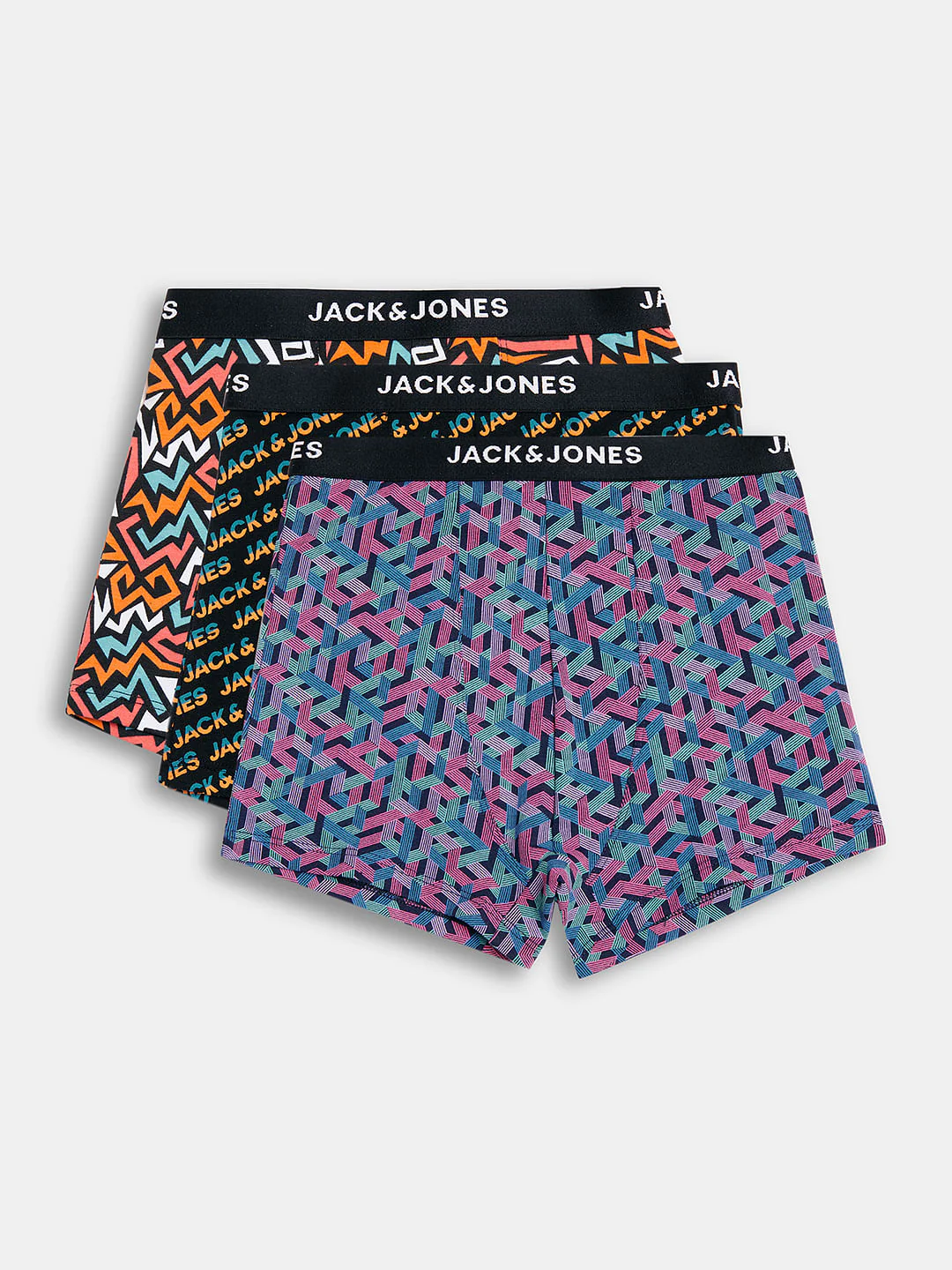 BOYS Pack Of 3 Abstract Print Trunks - Image 2