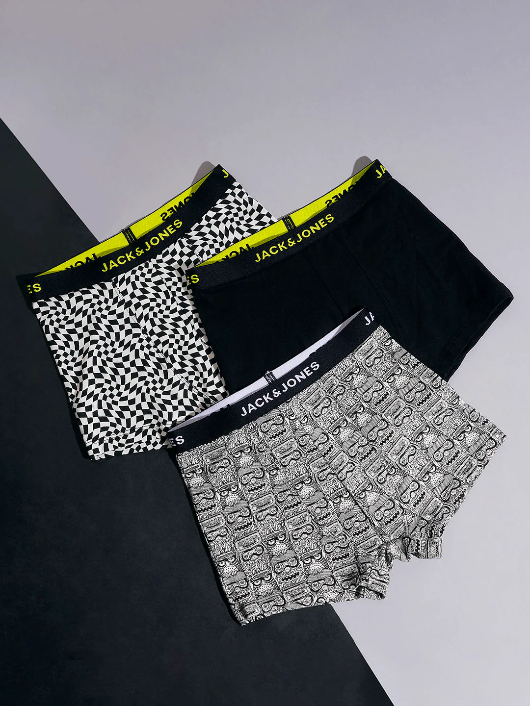 BOYS Pack Of 3 Black Printed Trunks