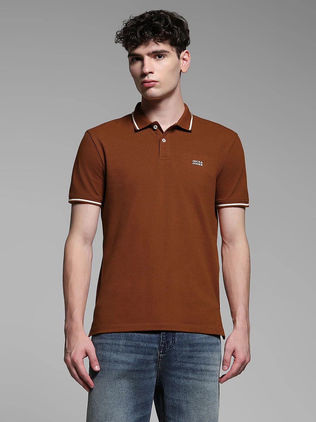 Brown Cotton Polo - Image 2