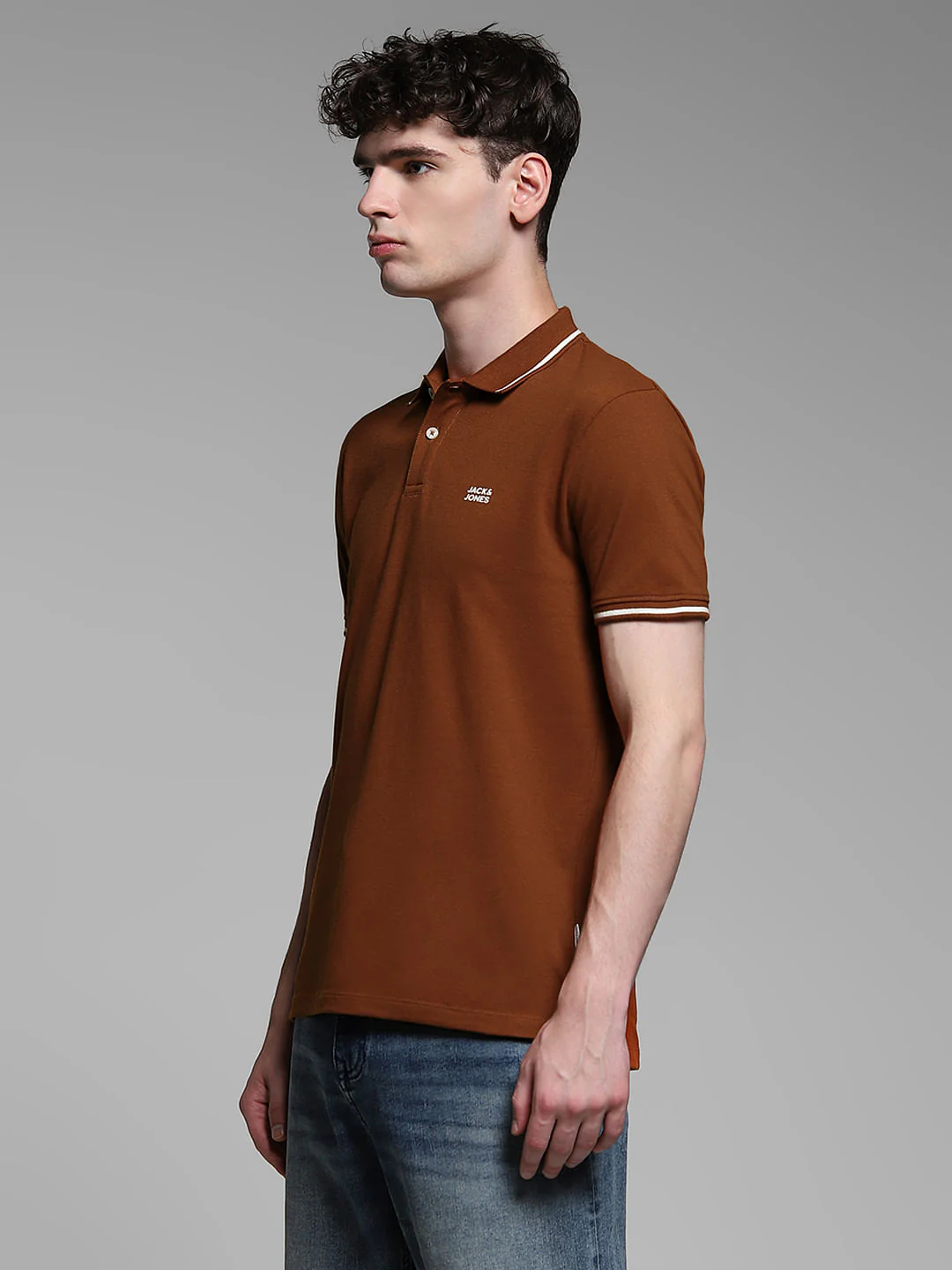 Brown Cotton Polo - Image 3