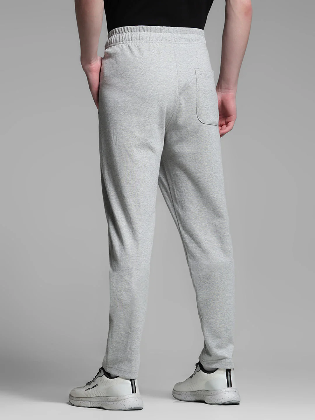 Light Grey Melange Trackpants - Image 3
