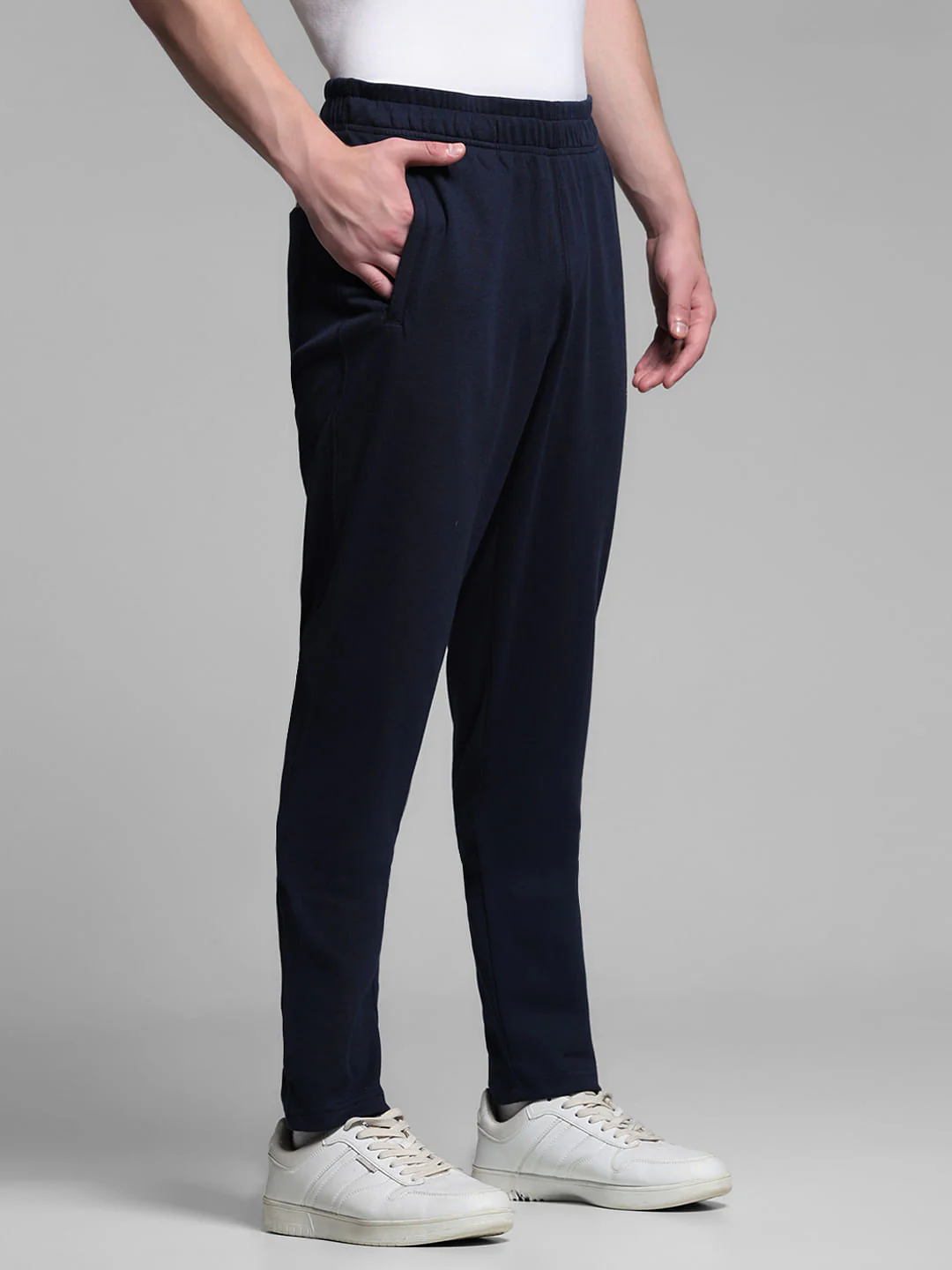 DARK BLUE LOGO PRINT TRACKPANT - Image 2