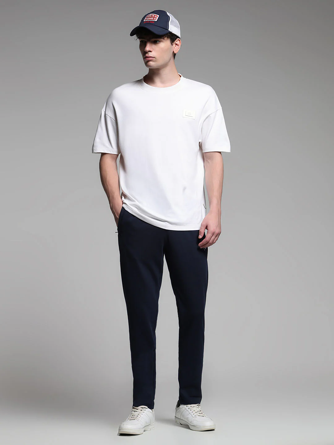 DARK BLUE LOGO PRINT TRACKPANT - Image 5