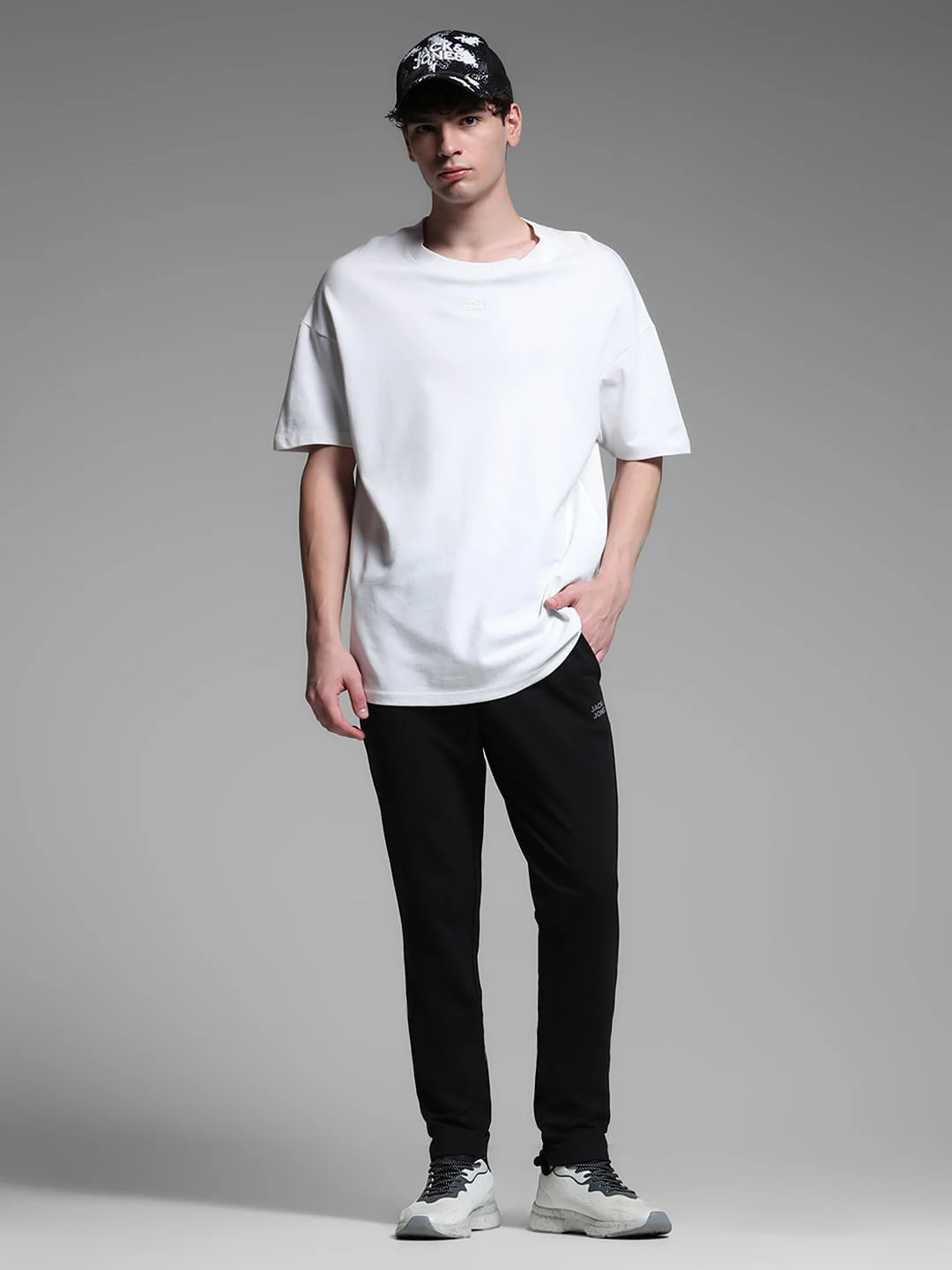 Black Anti Fit Drawstring Trackpants - Image 5