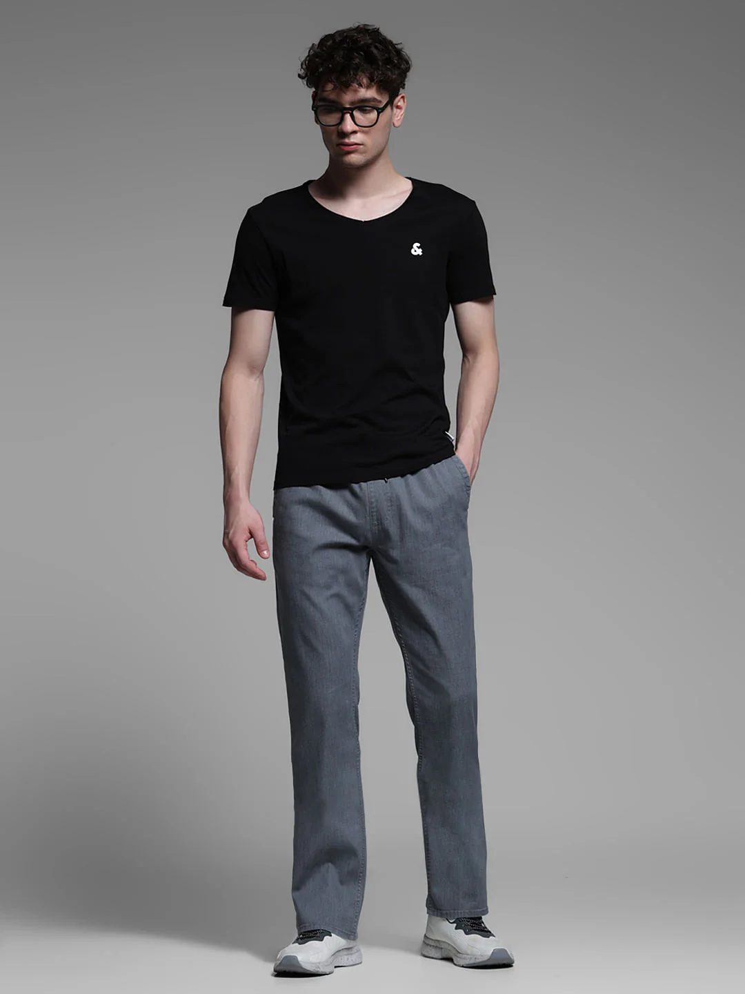 Grey High Rise Cliff Bootcut Jeans - Image 6