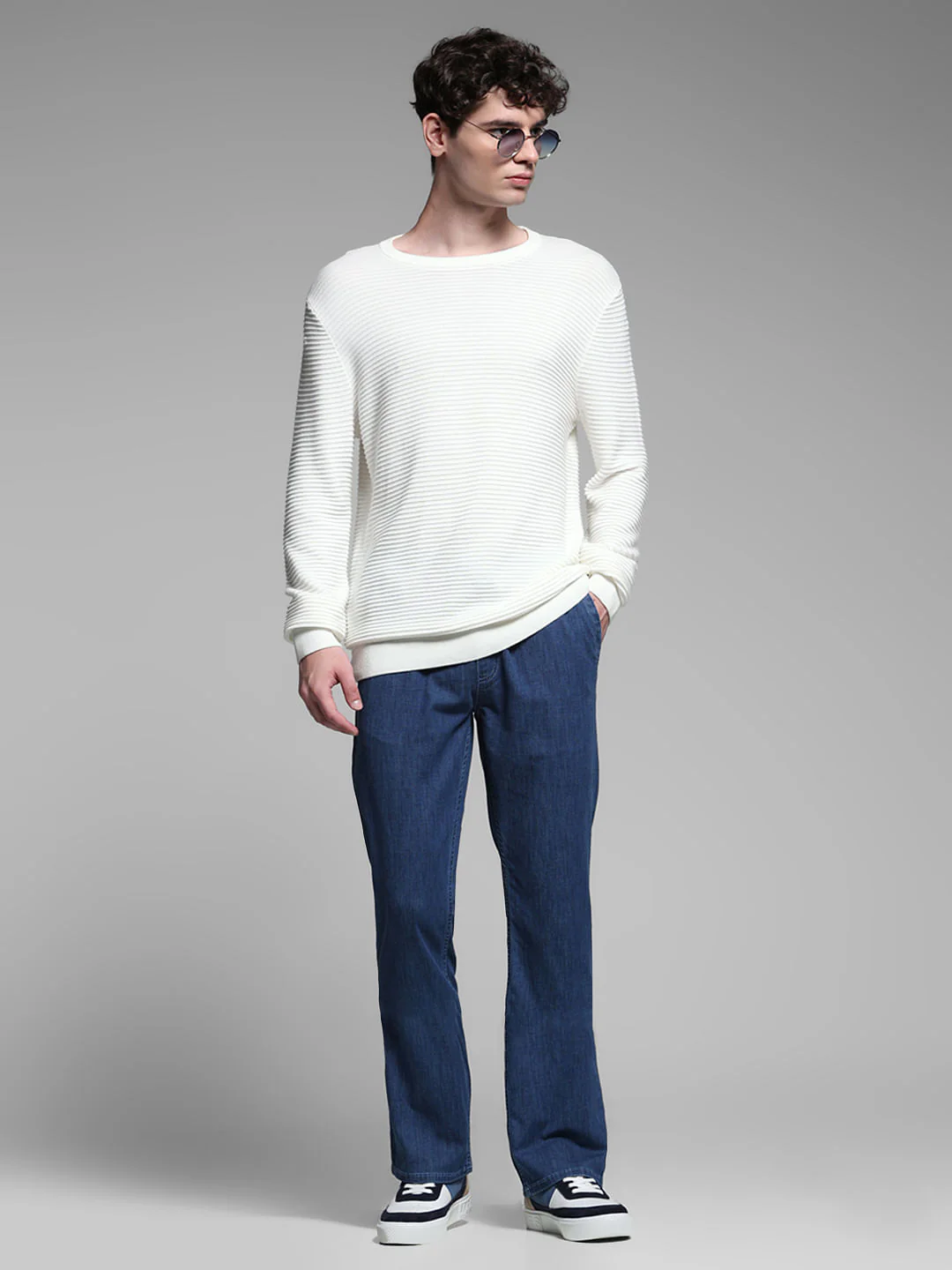Light Blue High Rise Cliff Bootcut Jeans - Image 5