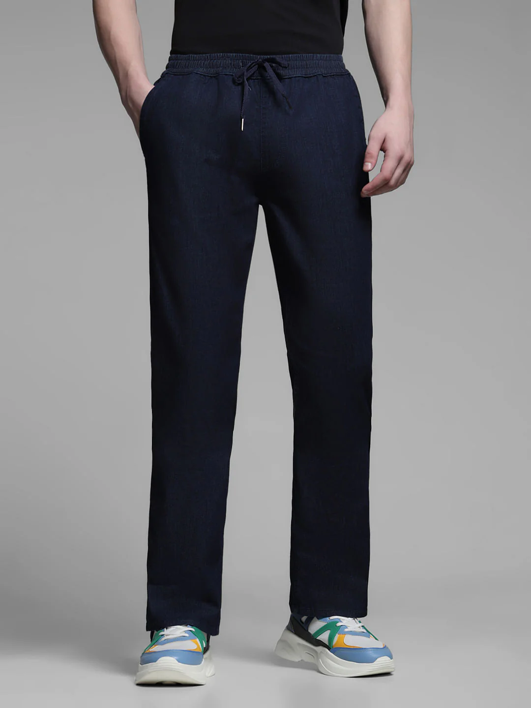 Dark Blue High Rise Cliff Bootcut Jeans