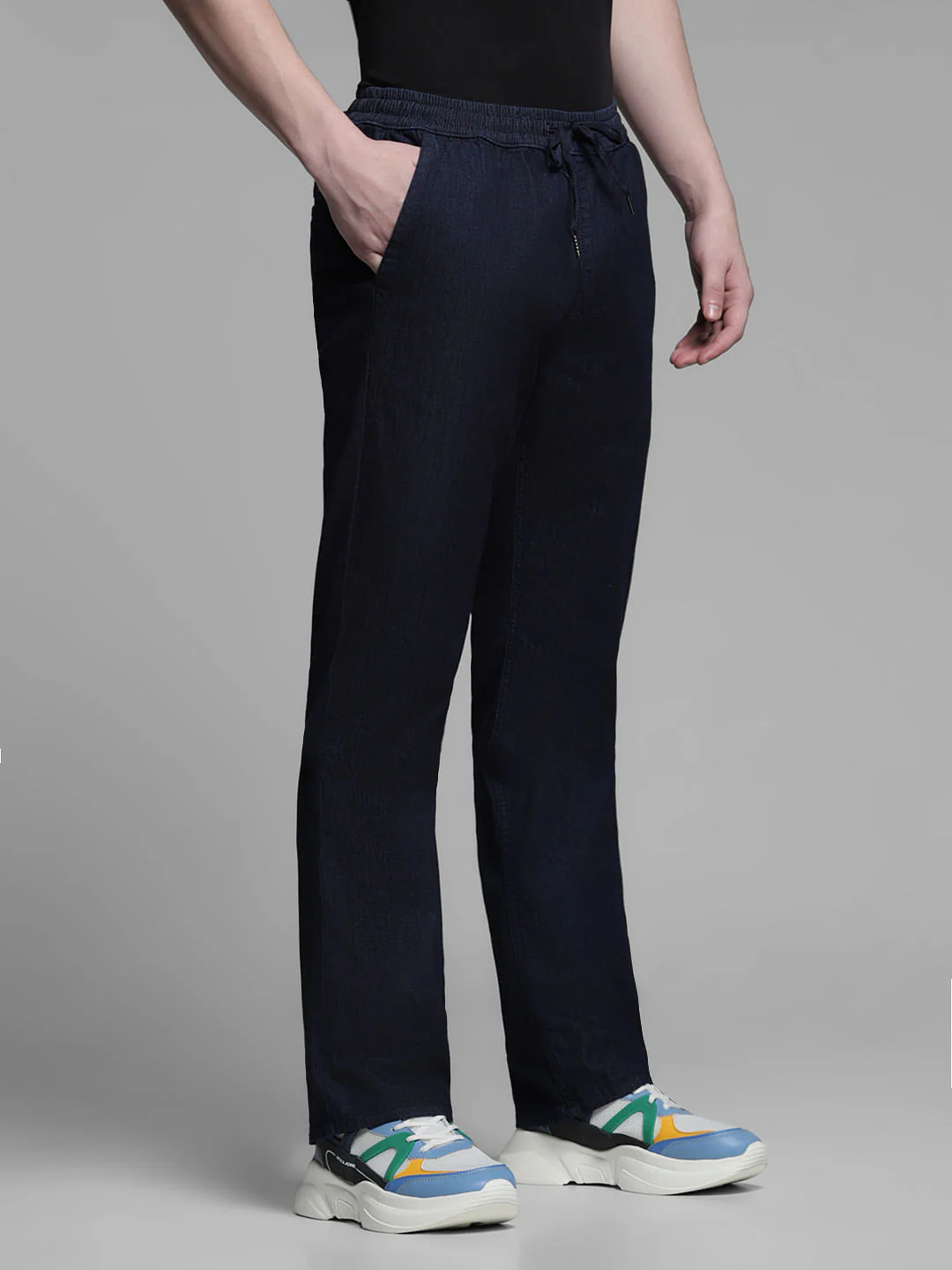 Dark Blue High Rise Cliff Bootcut Jeans - Image 2