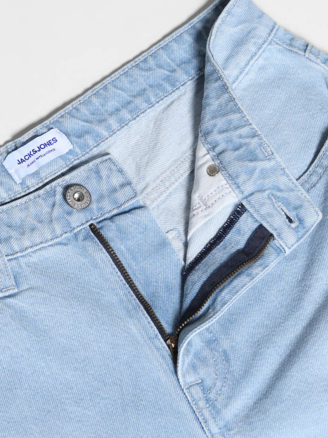 Light Blue Distressed Cliff Bootcut Jeans - Image 5