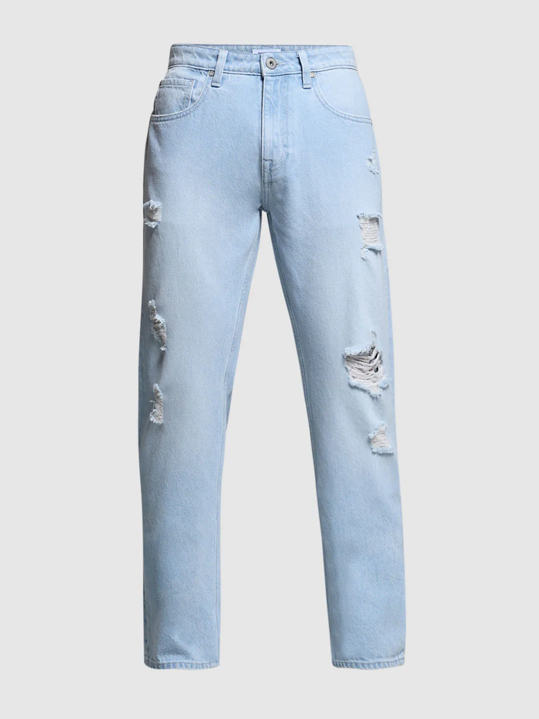 Light Blue Distressed Cliff Bootcut Jeans - Image 7