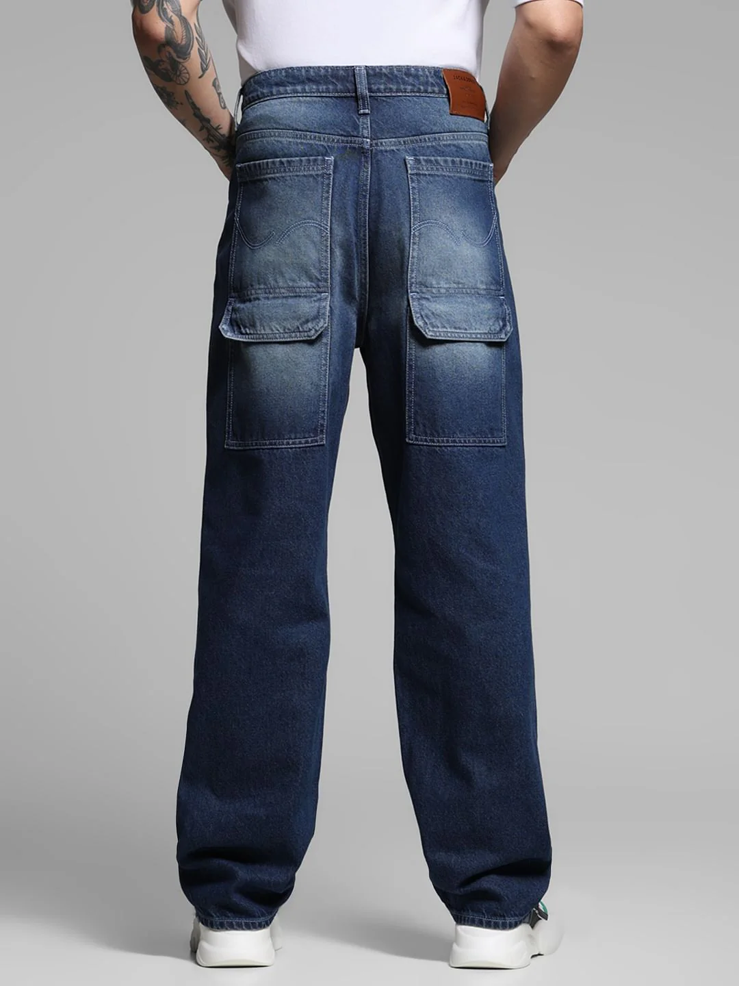 Dark Blue High Rise Dario Loose Fit Jeans - Image 3