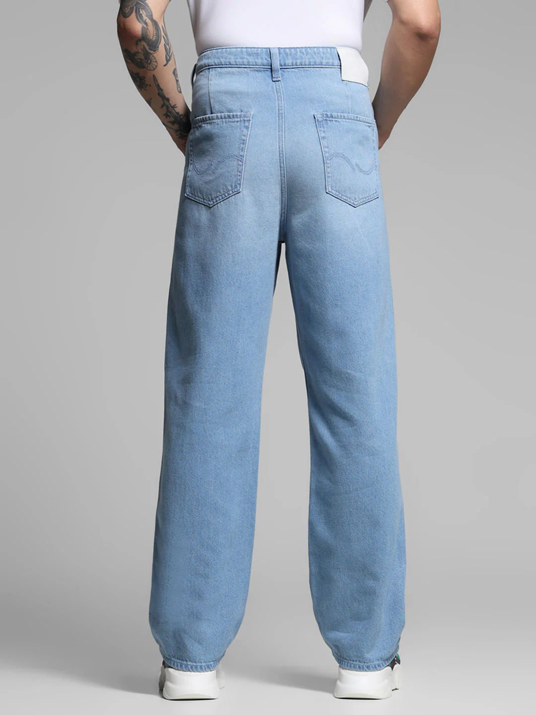 Light Blue High Rise Dario Loose Fit Jeans - Image 3