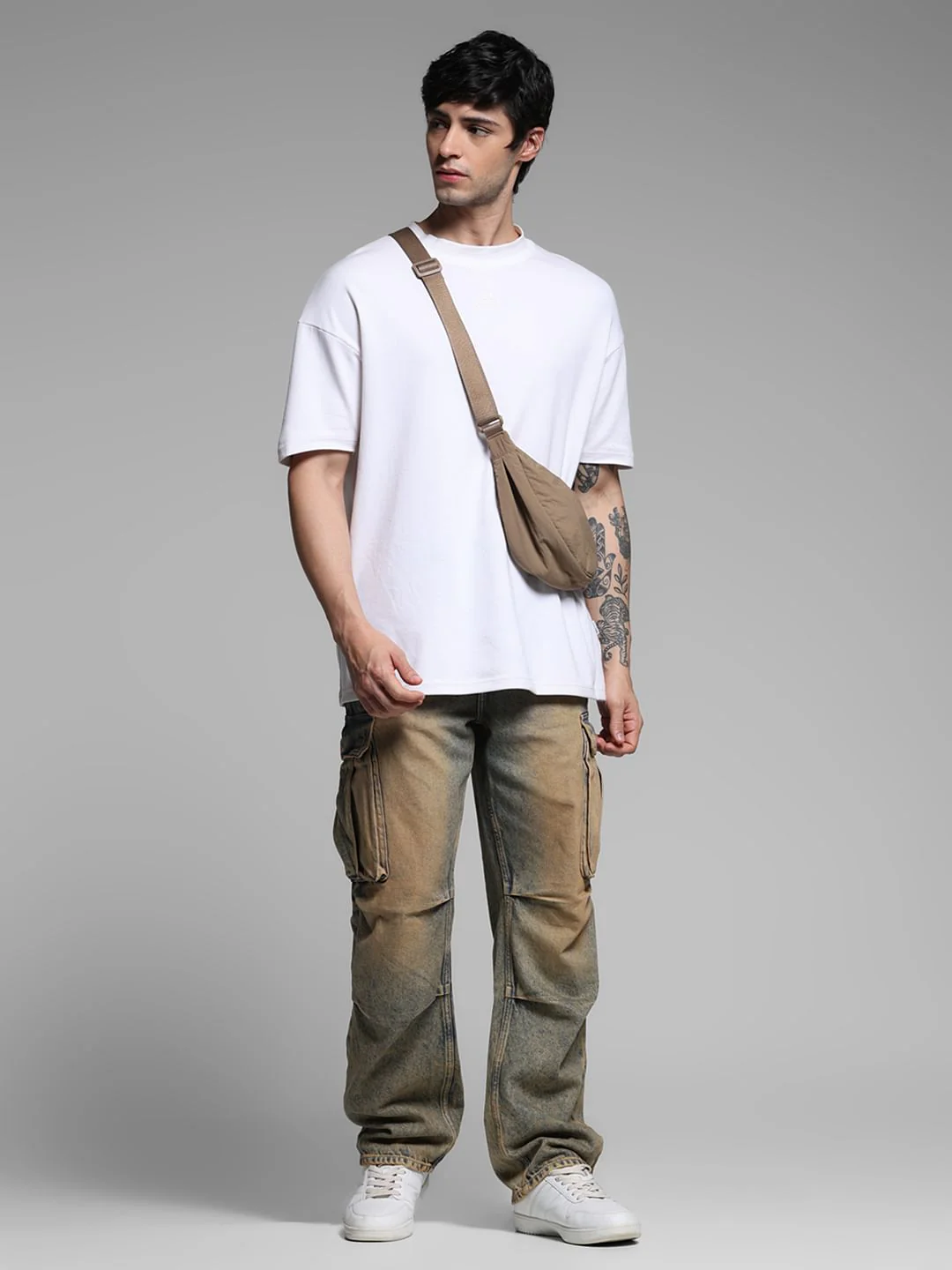 Blue Heavily Washed Dario Loose Fit Jeans - Image 6